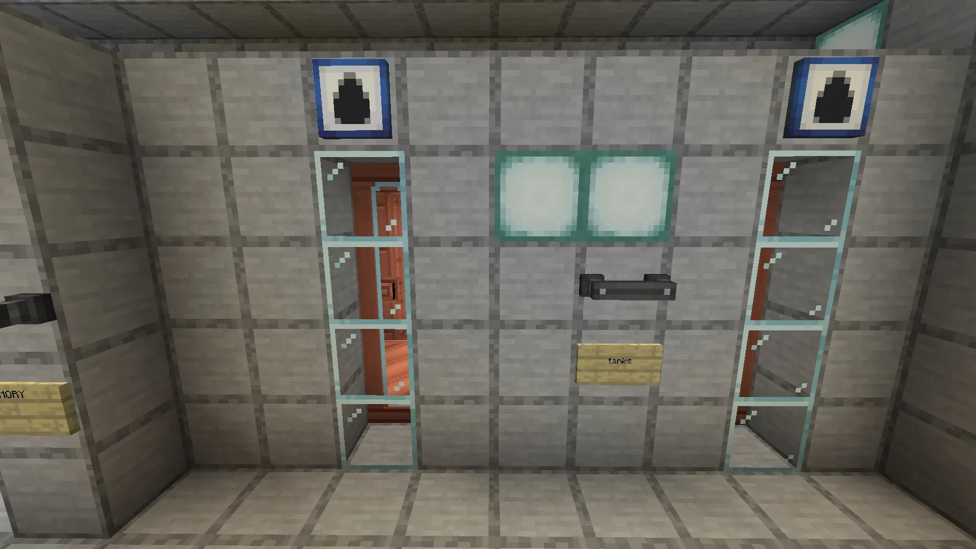 Megamouse Capitas Ship Non Flying Schematic Screenshots 3 Two vertical storage tanks with glass doors inside a grey spaceship room
