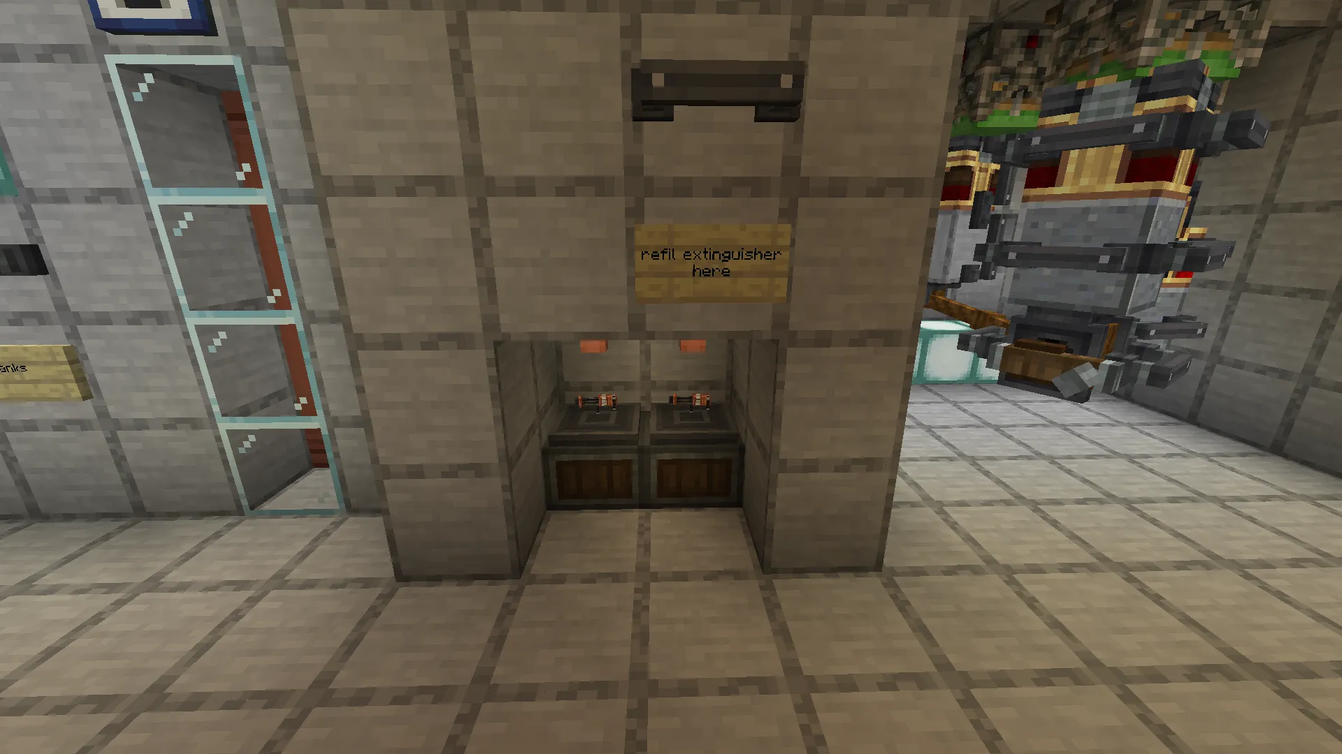 Megamouse Capitas Ship Non Flying Schematic Screenshots 5 Interior view of the spaceship featuring a fire extinguisher refill station