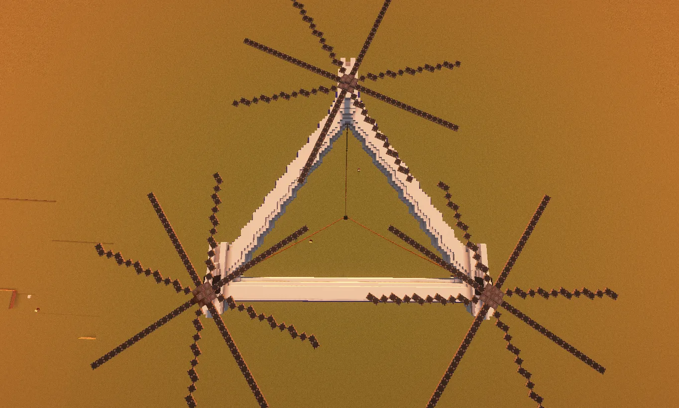 Mil Mi 32 Survival Friendly Schematic Screenshots 2 Top down view of a massive triangular helicopter with three large rotors