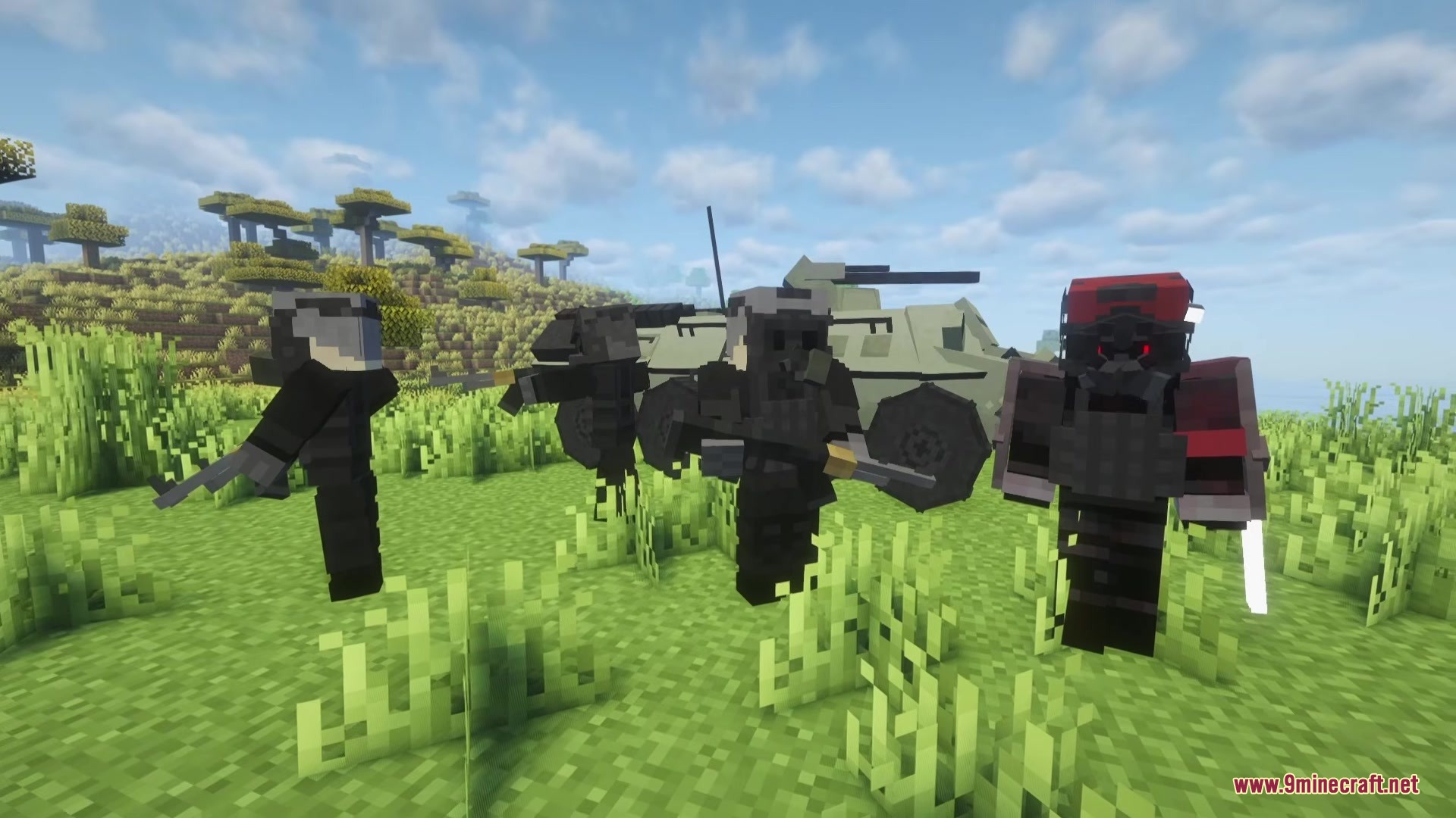 Mine Examination Mod Screenshot 6 Mine Examination Mod adds armed soldiers and a military vehicle to the game