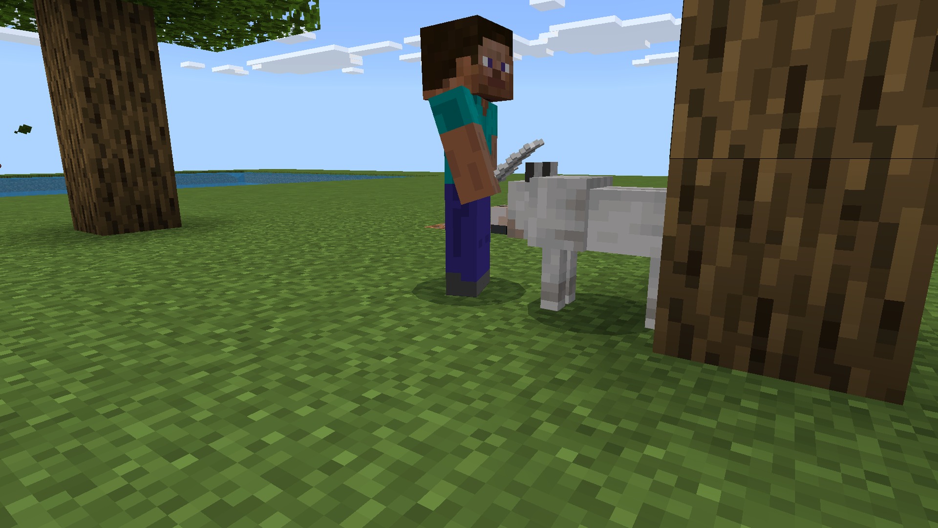 More Body Actions Pickup Carry Screenshot 2 Lifting a wolf to carry it around the world