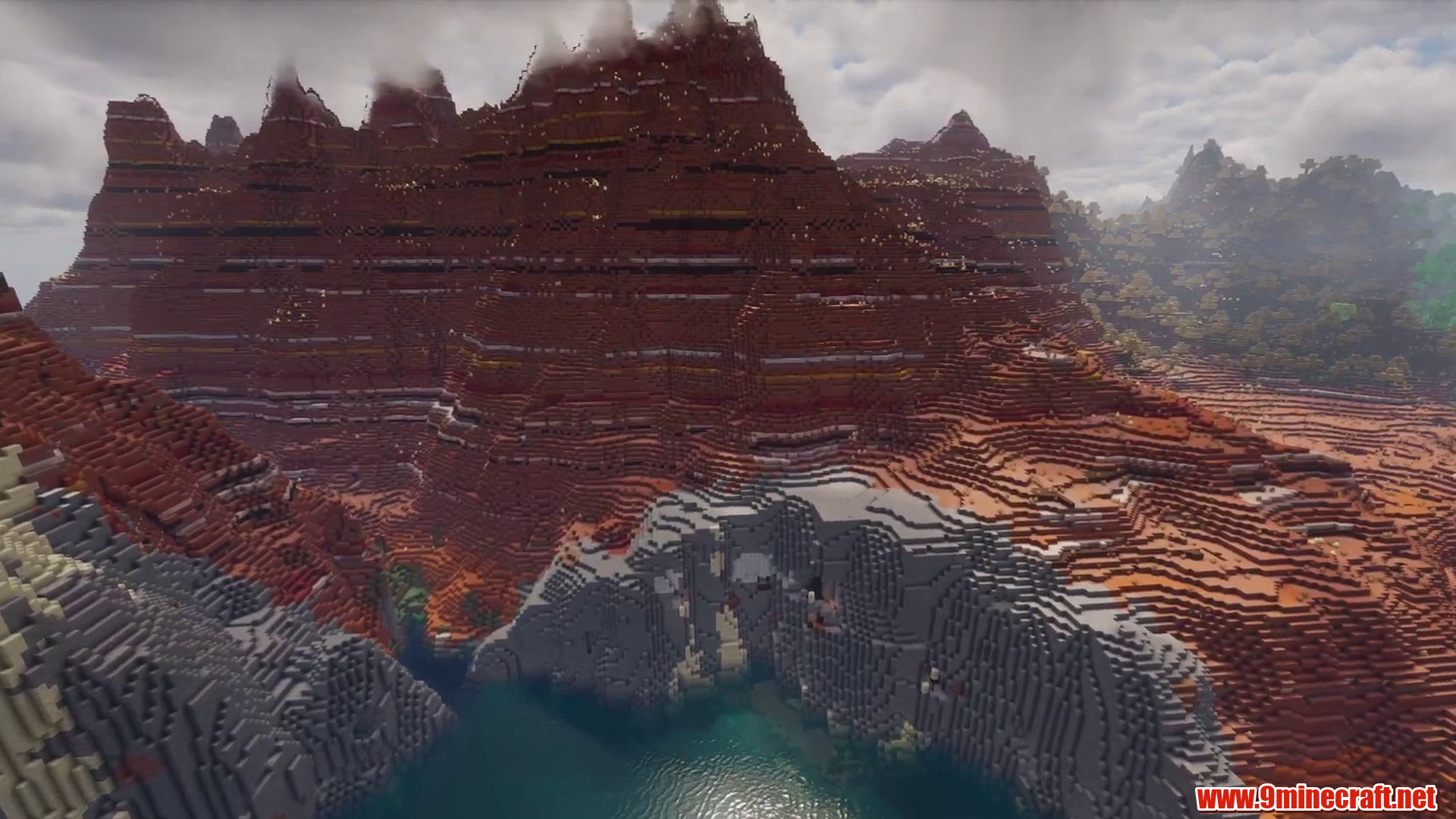 Scenic terrain from Minecraft seed 20106835650990138