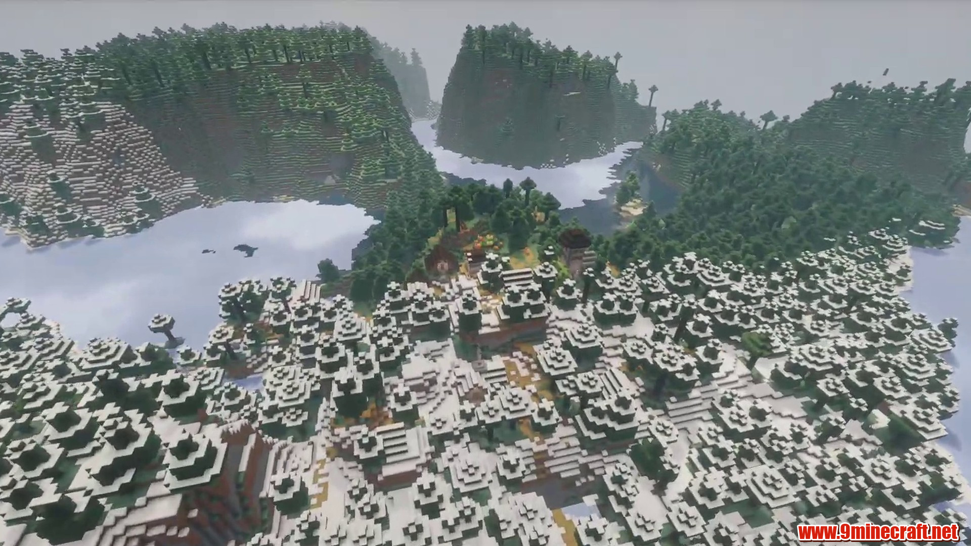 Flat Snow Mountain Seed in Minecraft seed 4662714343545470293