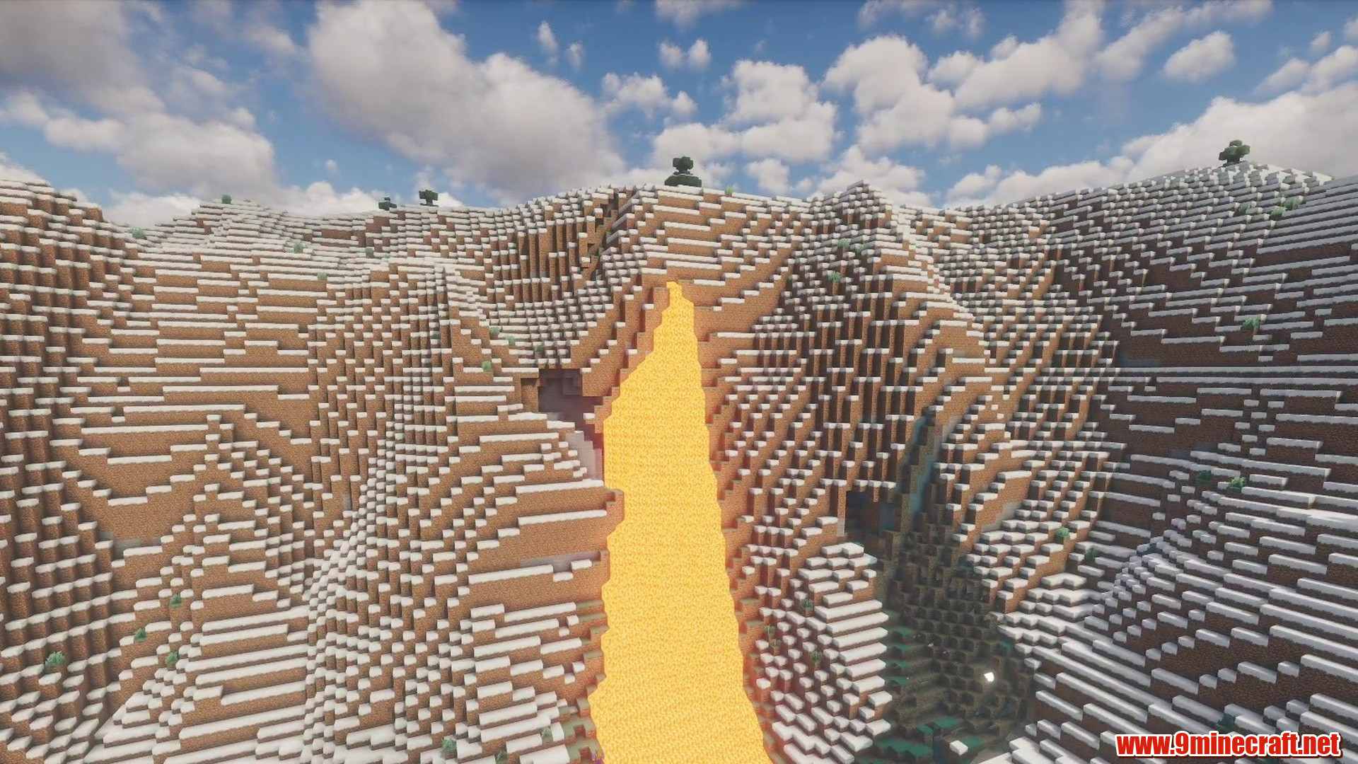 Scenic terrain from Minecraft seed 4662714343545470293