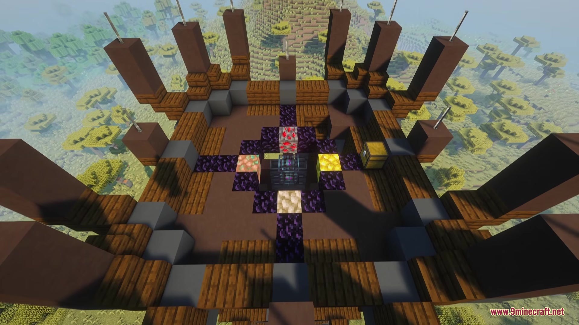 Top level of a dungeon tower with a spawner and loot chest