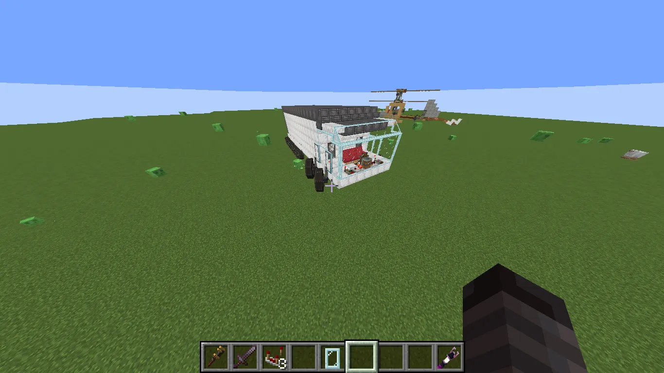 My First Car Schematic Screenshots 5 The front view of a white truck showing its glass cabin interior