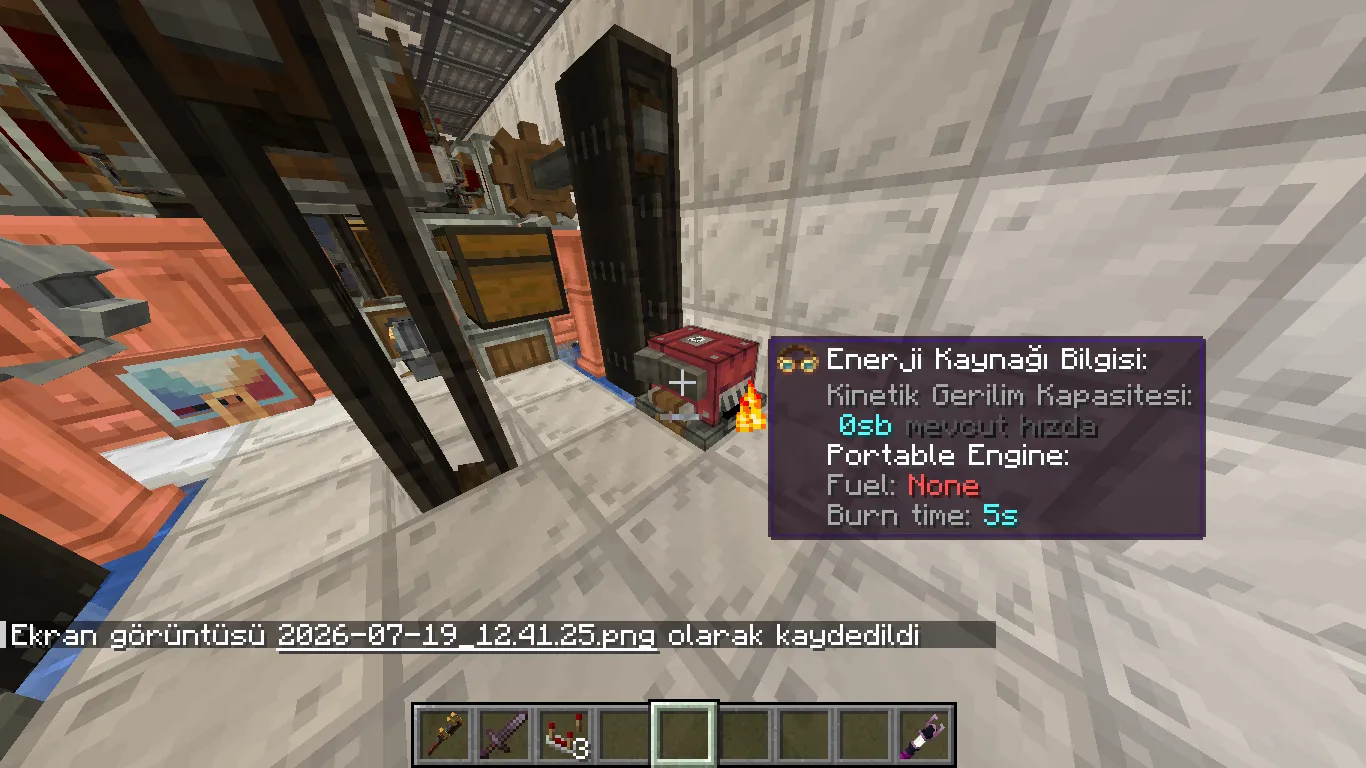 My First Car Schematic Screenshots 7 Close up view of the portable engine inside the custom Minecraft car