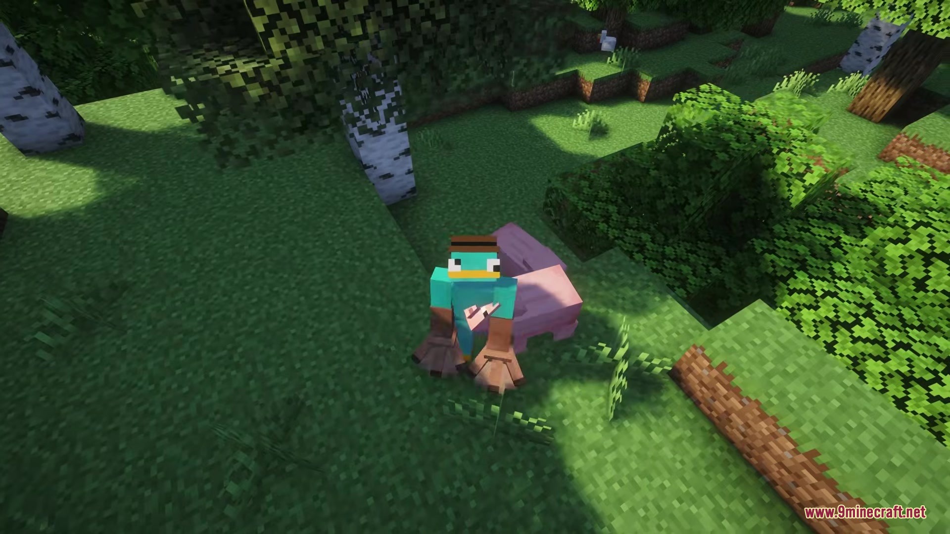 Myths of the Sea Mod Screenshot 16 Player holding Bunyip fangs as claws while standing near a pink swamp monster