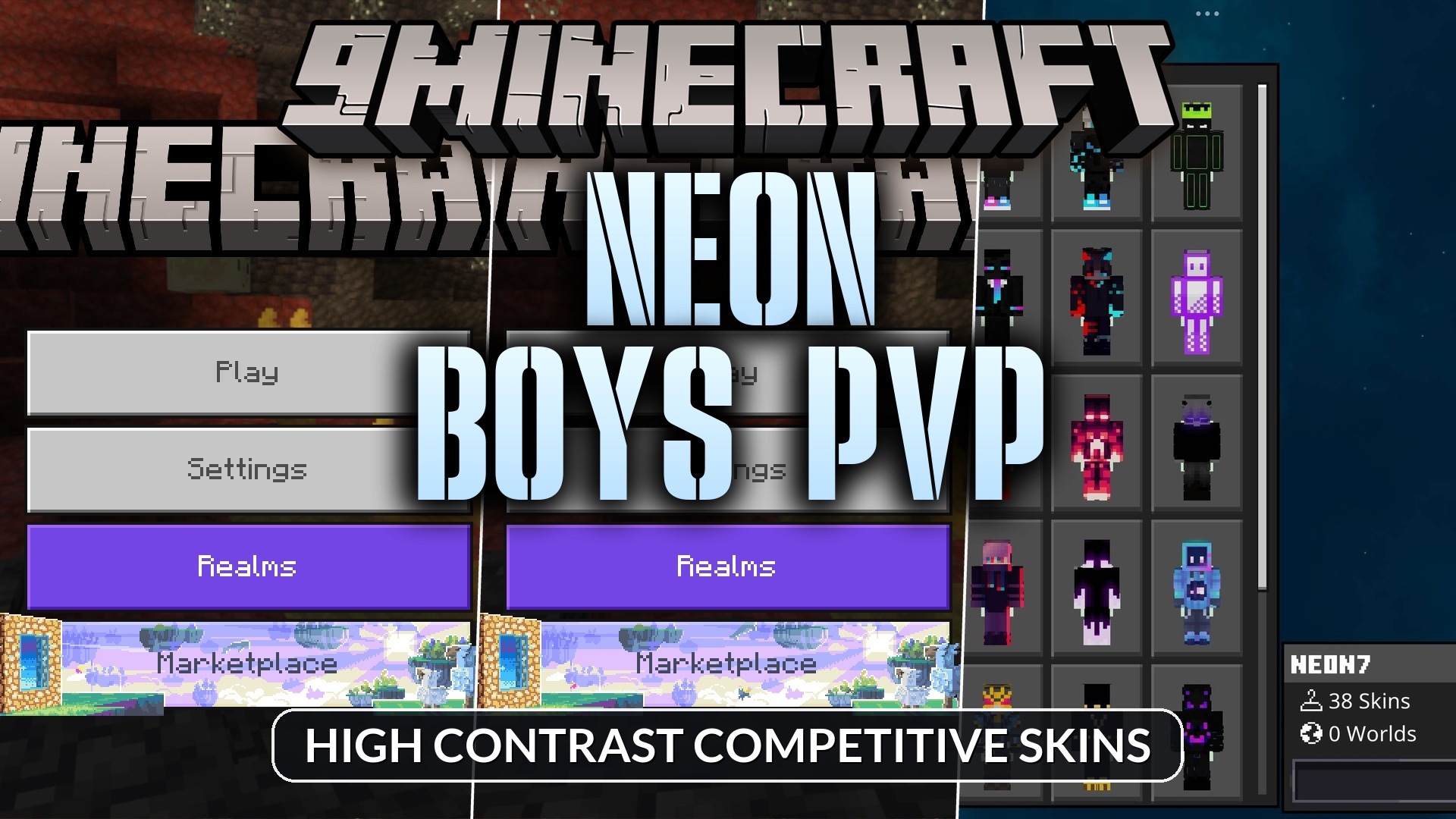 Neon Boys Pvp Skin Pack