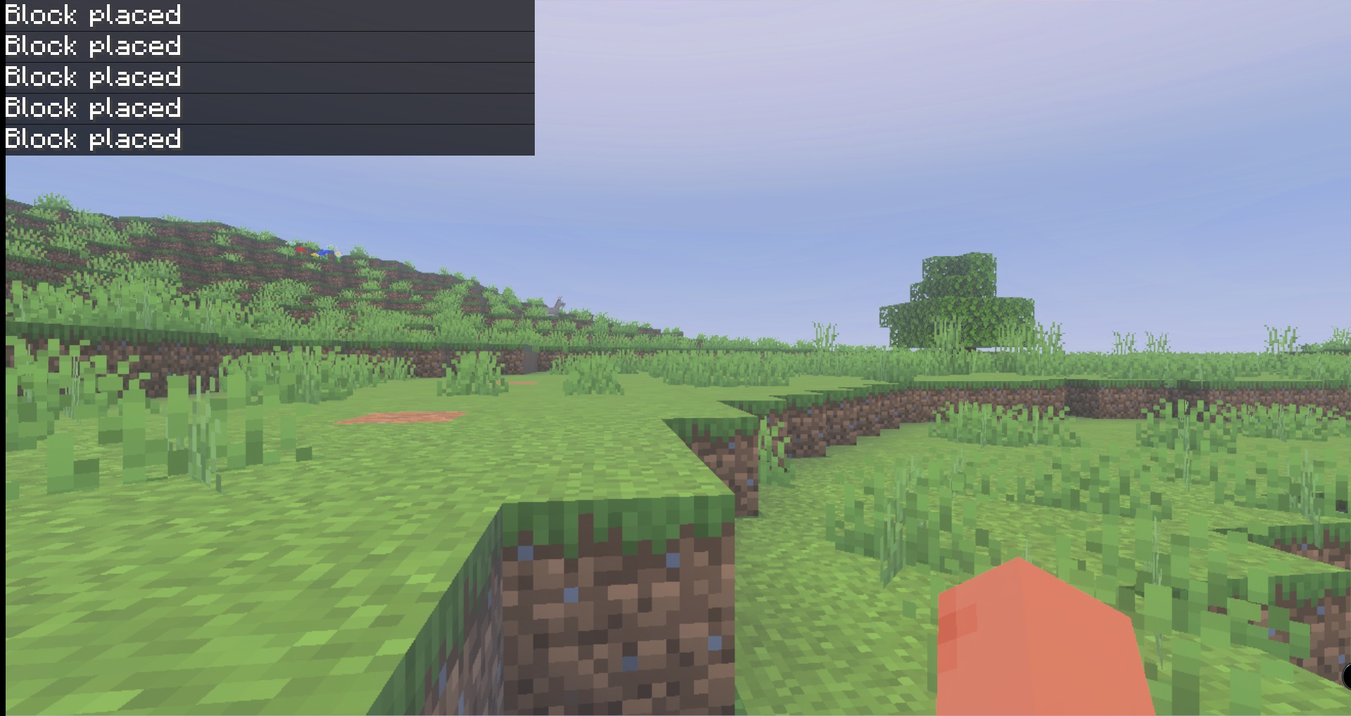 Newb Complemetary Shader Compatible with Minecraft Texture Pack Screenshot 6 Grassy terrain with a dirt ledge showing realistic lighting and smooth shadows