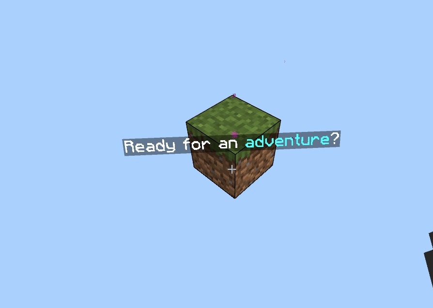 One Block Map Screenshot 4 Breaking the main block spawns new mobs such as this chicken