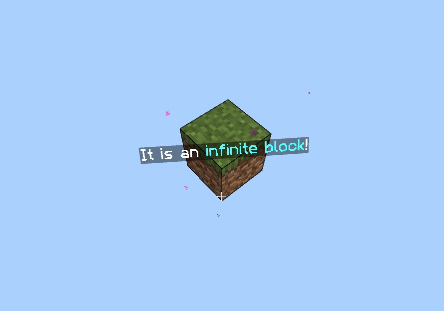 One Block Map Screenshot 5 One Block Map features a single floating grass block in the empty sky