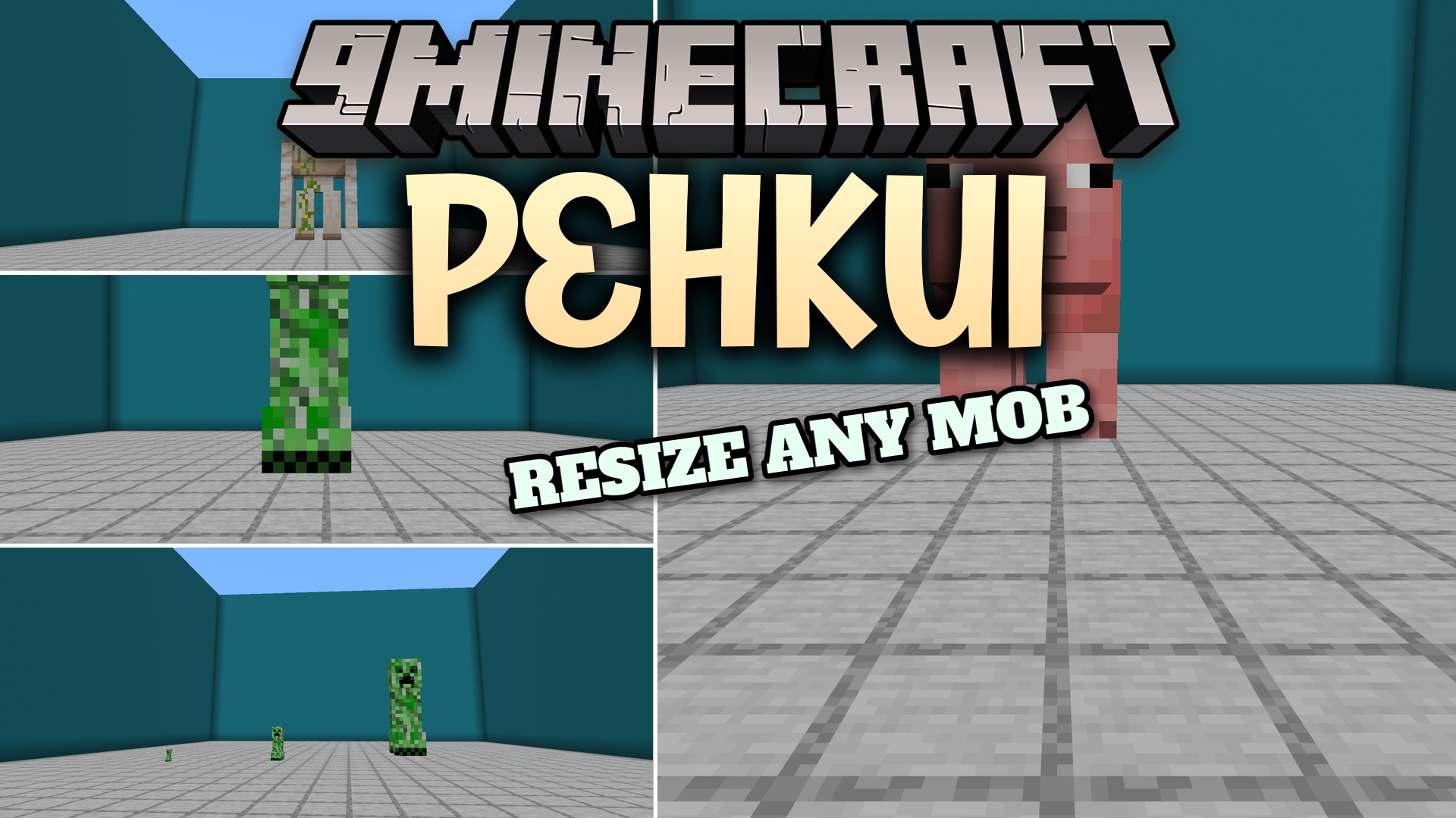 Pehkui 9minecraft Mod lets you resize any mob or player to giant or tiny sizes