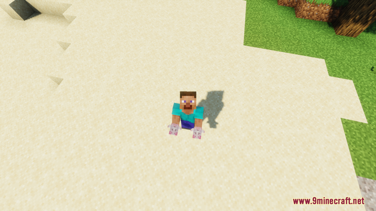 Minecraft character holding two custom pink girlfriend totem items in both hands