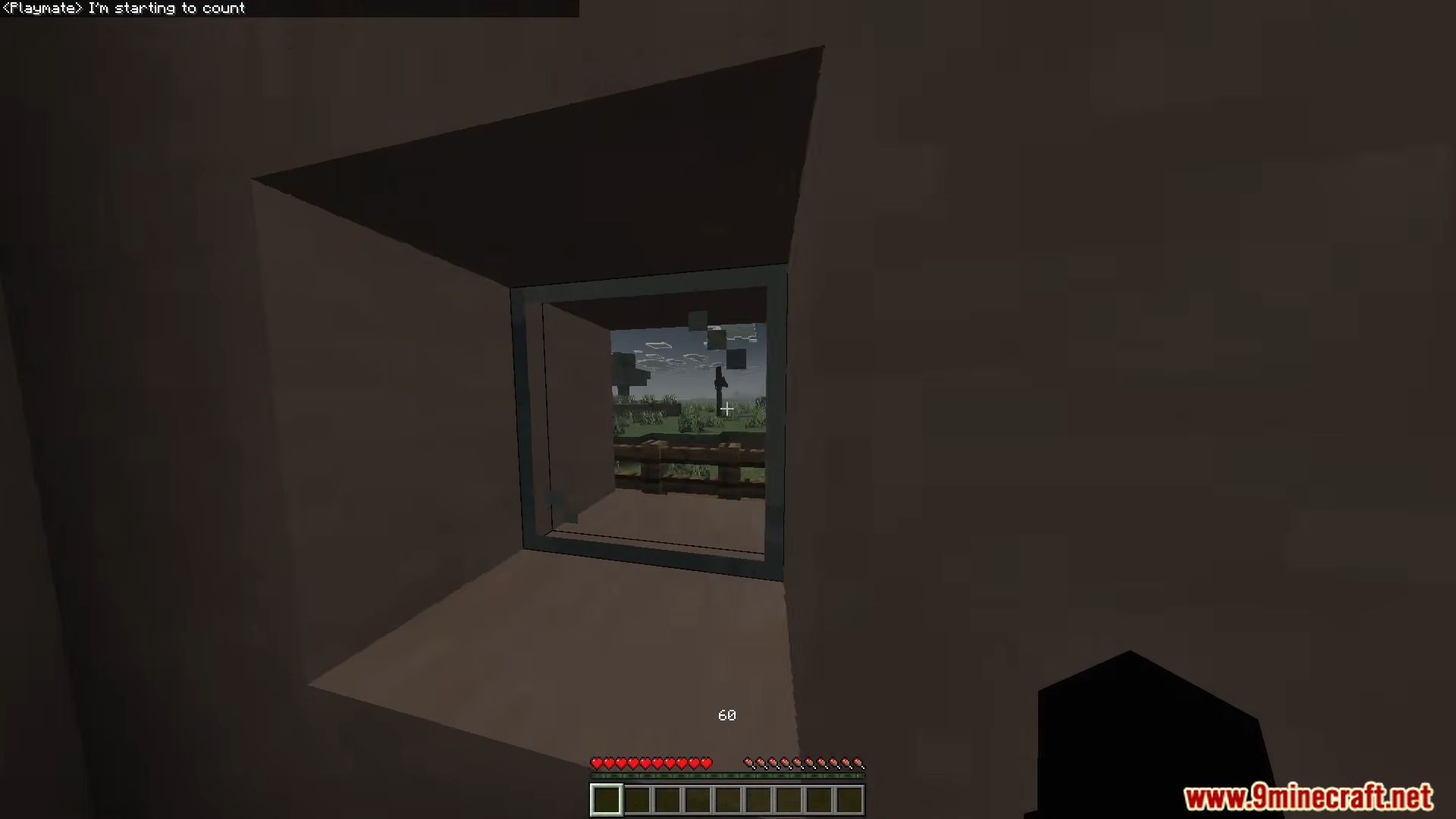 Playmate Addon Screenshot 2 Player hiding in a dark room during the sixty second hide and seek