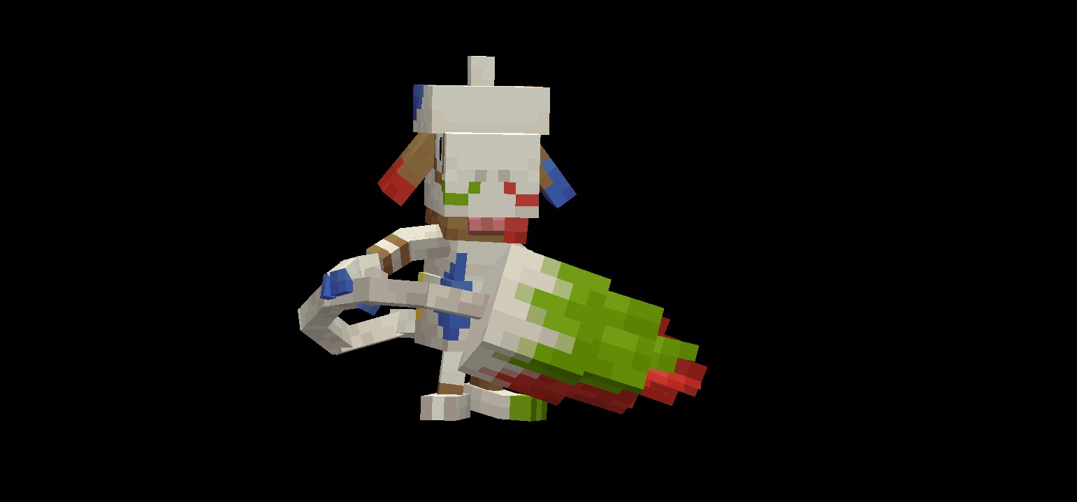 Pokopia Cosmetic Forms Data Pack Screenshot 3 Smearguru holding a large colorful firework rocket while wearing a white outfit