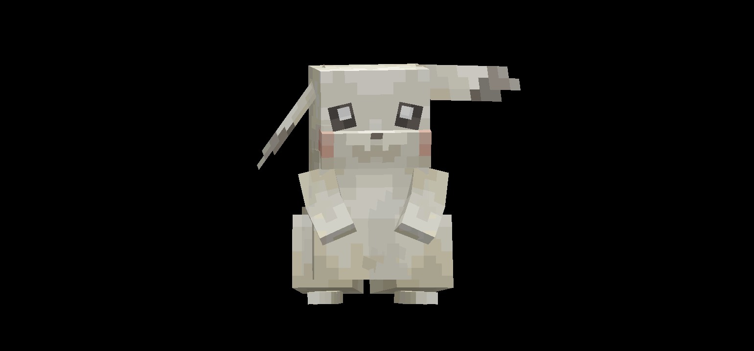 Pokopia Cosmetic Forms Data Pack Screenshot 5 The custom Peakychu cosmetic form for Pikachu in the Cobblemon Minecraft mod