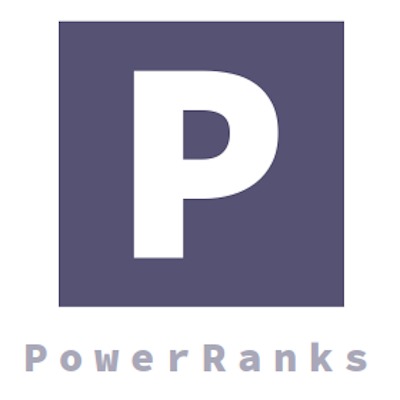 A white letter P inside a purple square for the PowerRanks plugin