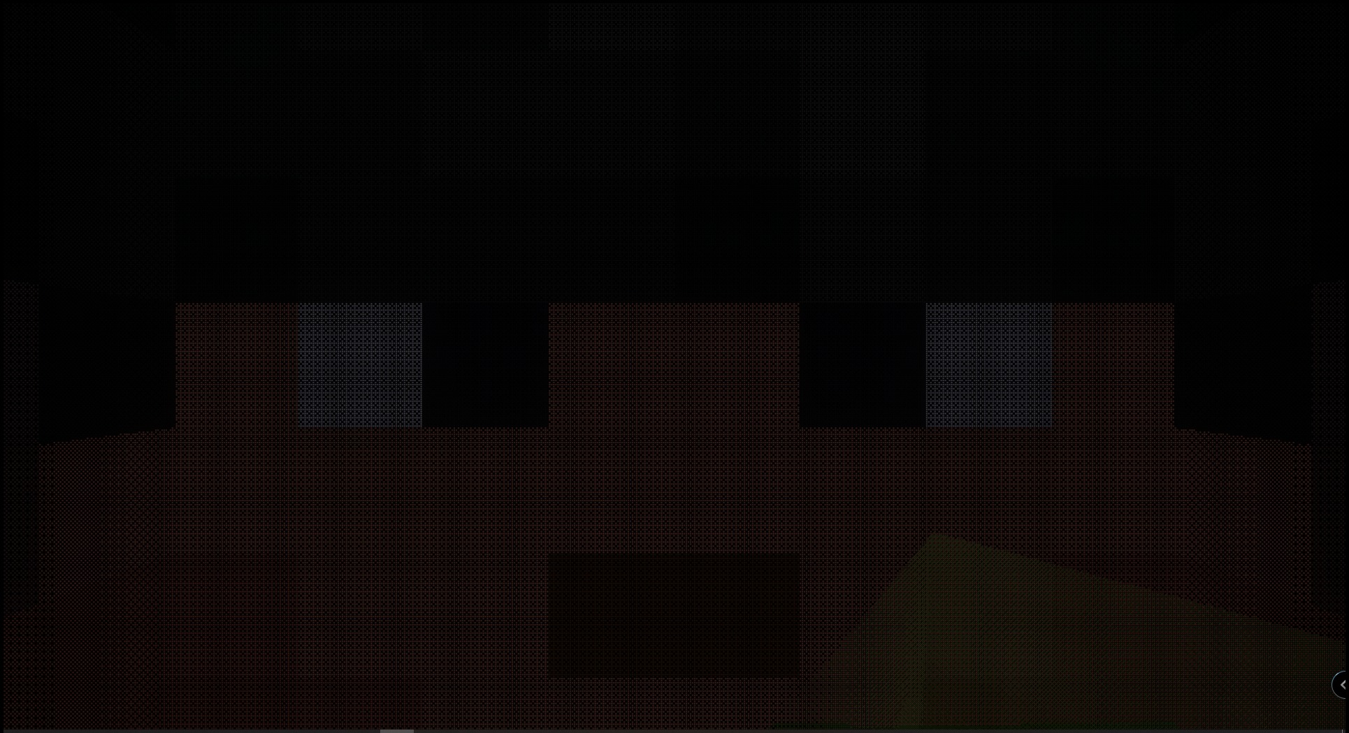 Prehistoric Park the Great Creation Map Screenshot 1 A dark close up of a Minecraft character face with blue eyes
