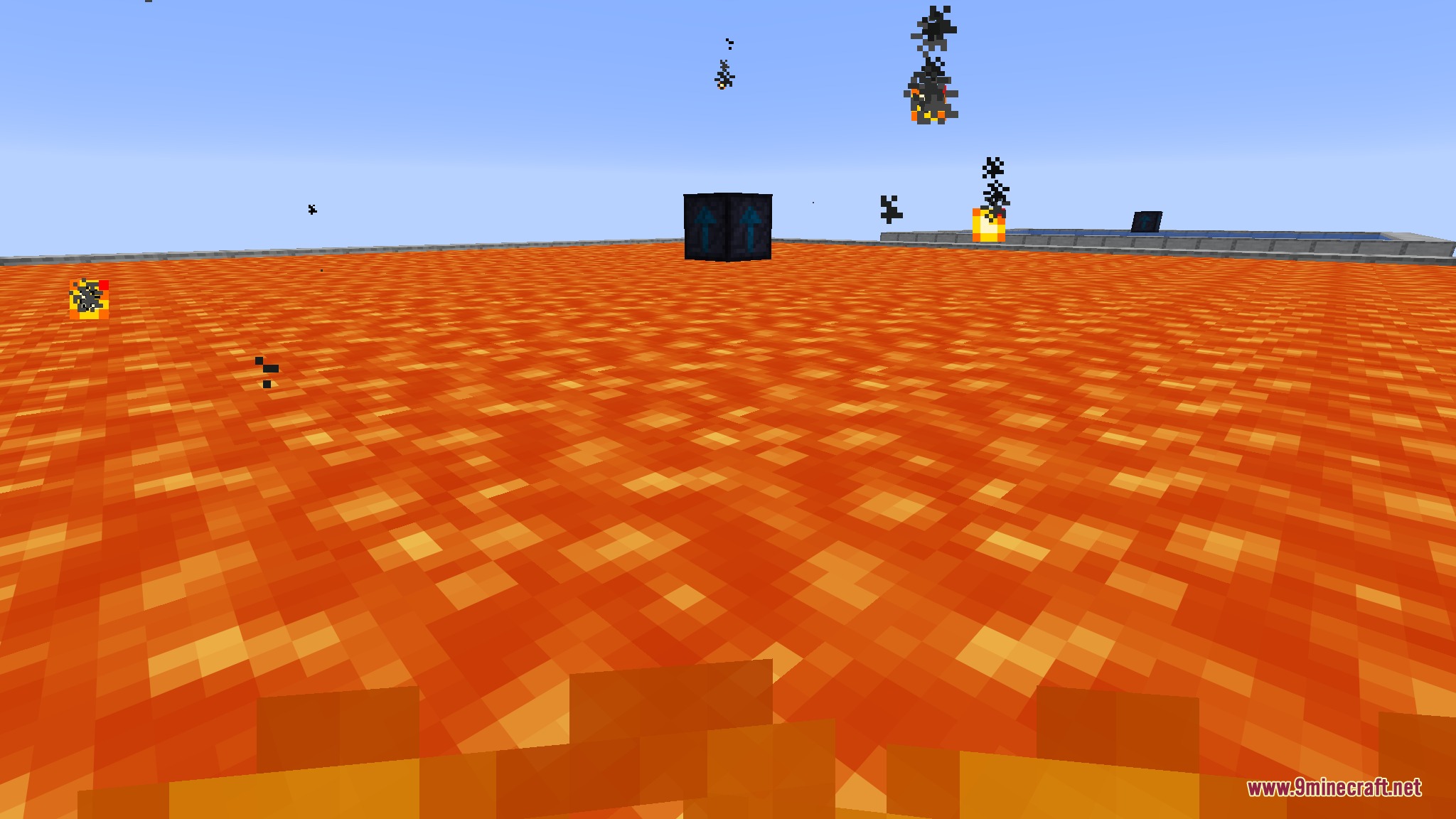 Northeast angle of the lava pump - bright glow from the molten pool below