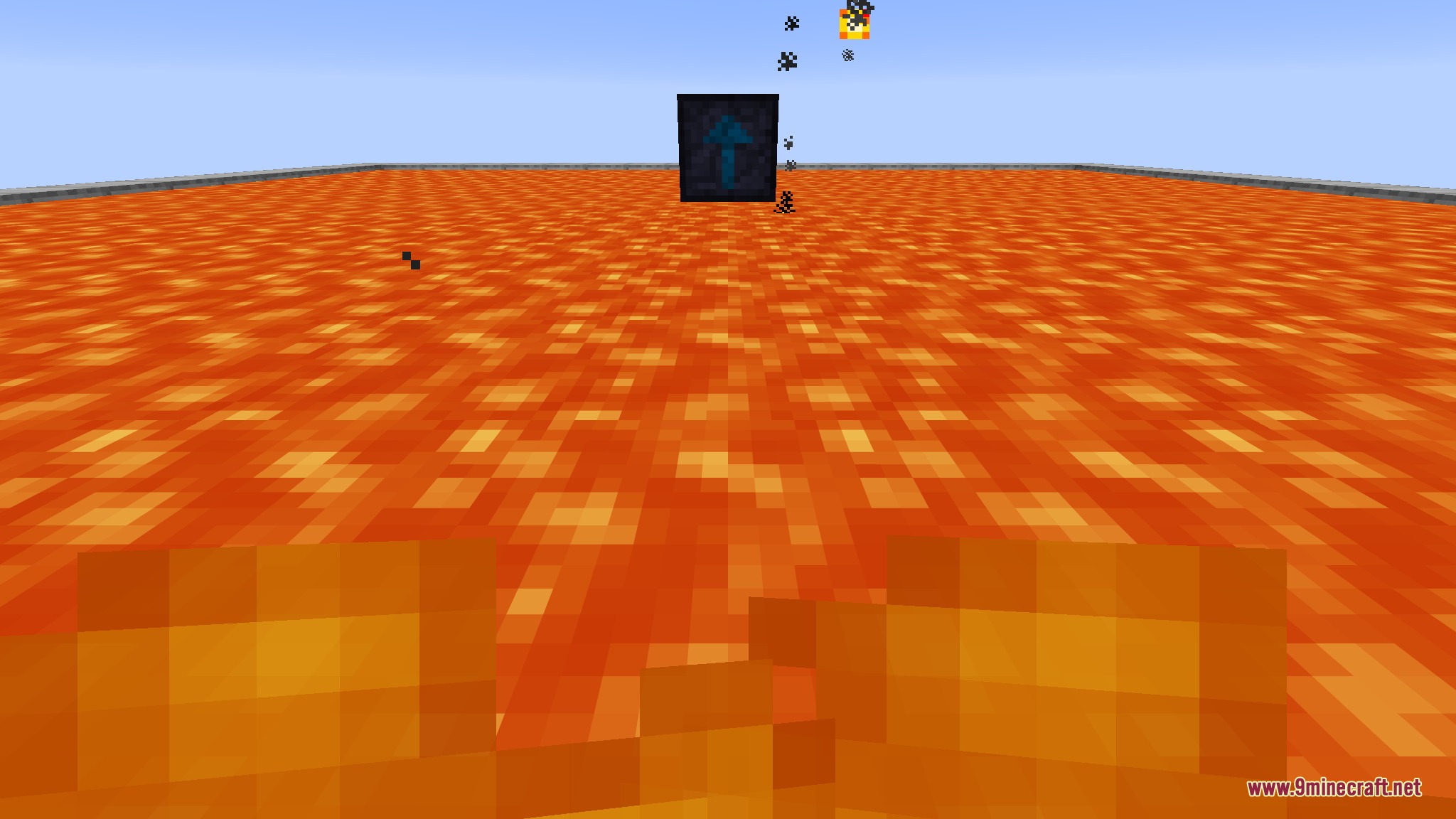 Pump centered above a lava pool for continuous fluid collection