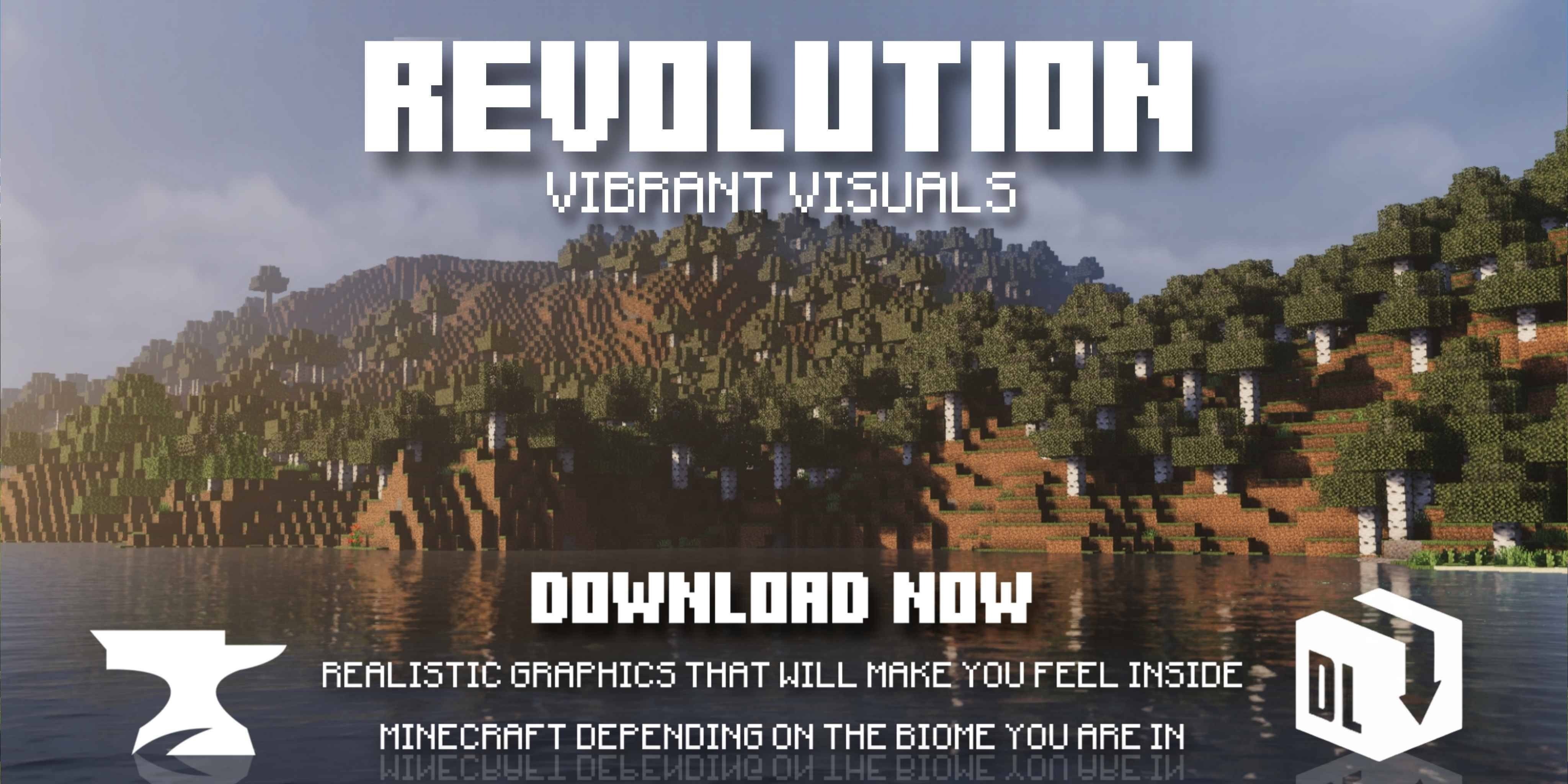 Revolution Vibrant Visuals Static Light Texture Pack Screenshot 1 Revolution Vibrant Visuals pack showing realistic graphics and beautiful water reflections