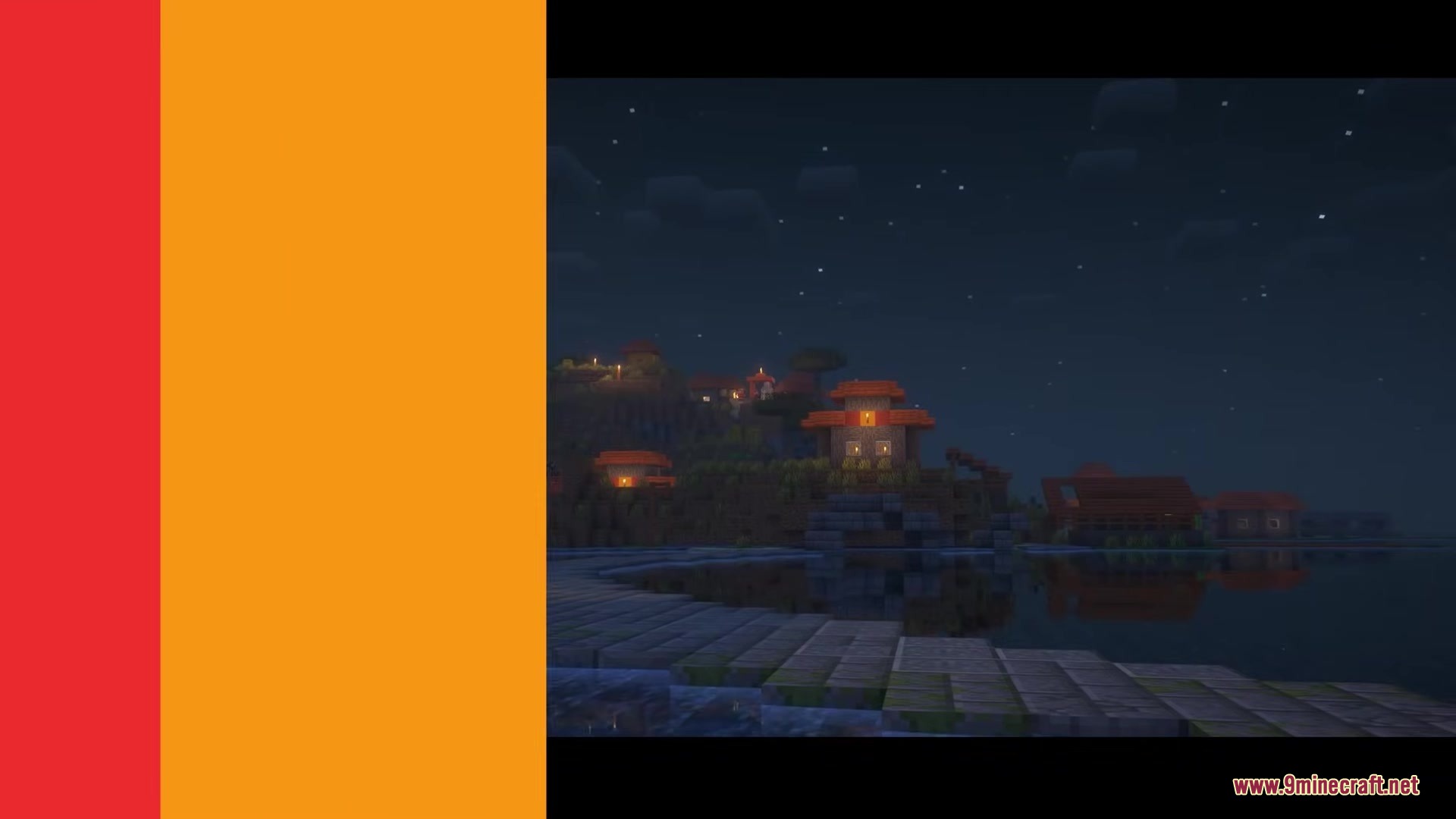 Road Weaver by Shiroha Mod Screenshot 5 Stone brick path leading to a village at night under a starry sky