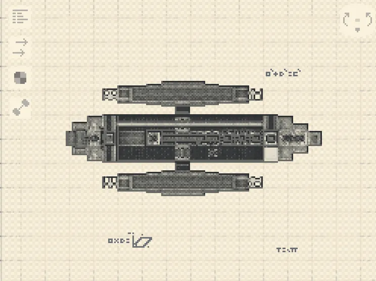 Rocket Sail Sailboat Hovercraft Schematic Screenshots 2 A detailed top down schematic of a custom hovercraft on grid paper