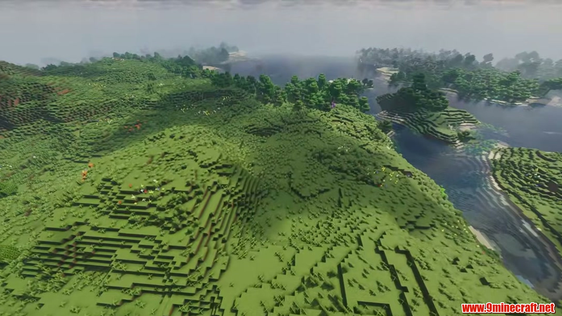 Second landscape view from Minecraft seed -5373686946844234177