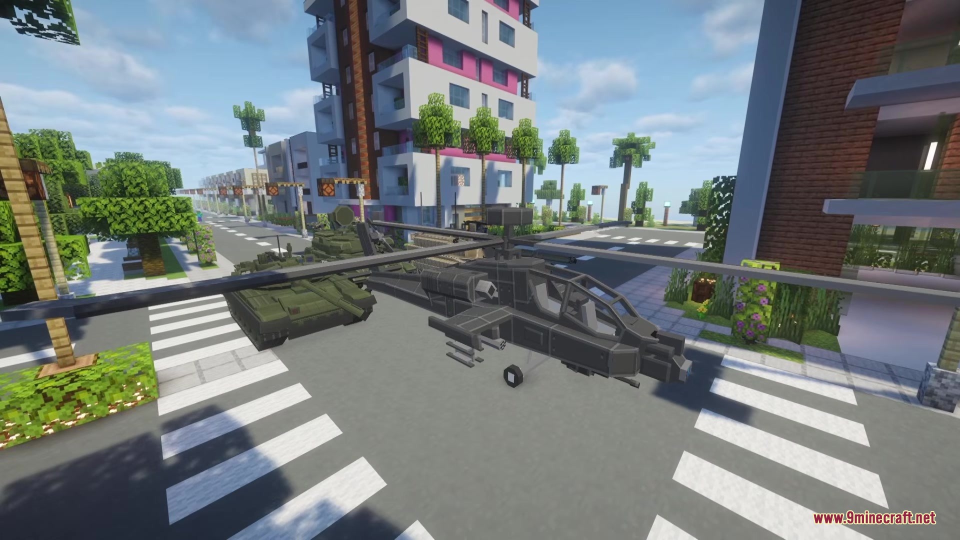 SBW Dragon Rise Reforge Mod Screenshot 3 Black attack helicopter and green tank from the SBW Dragon Rise Reforge Mod