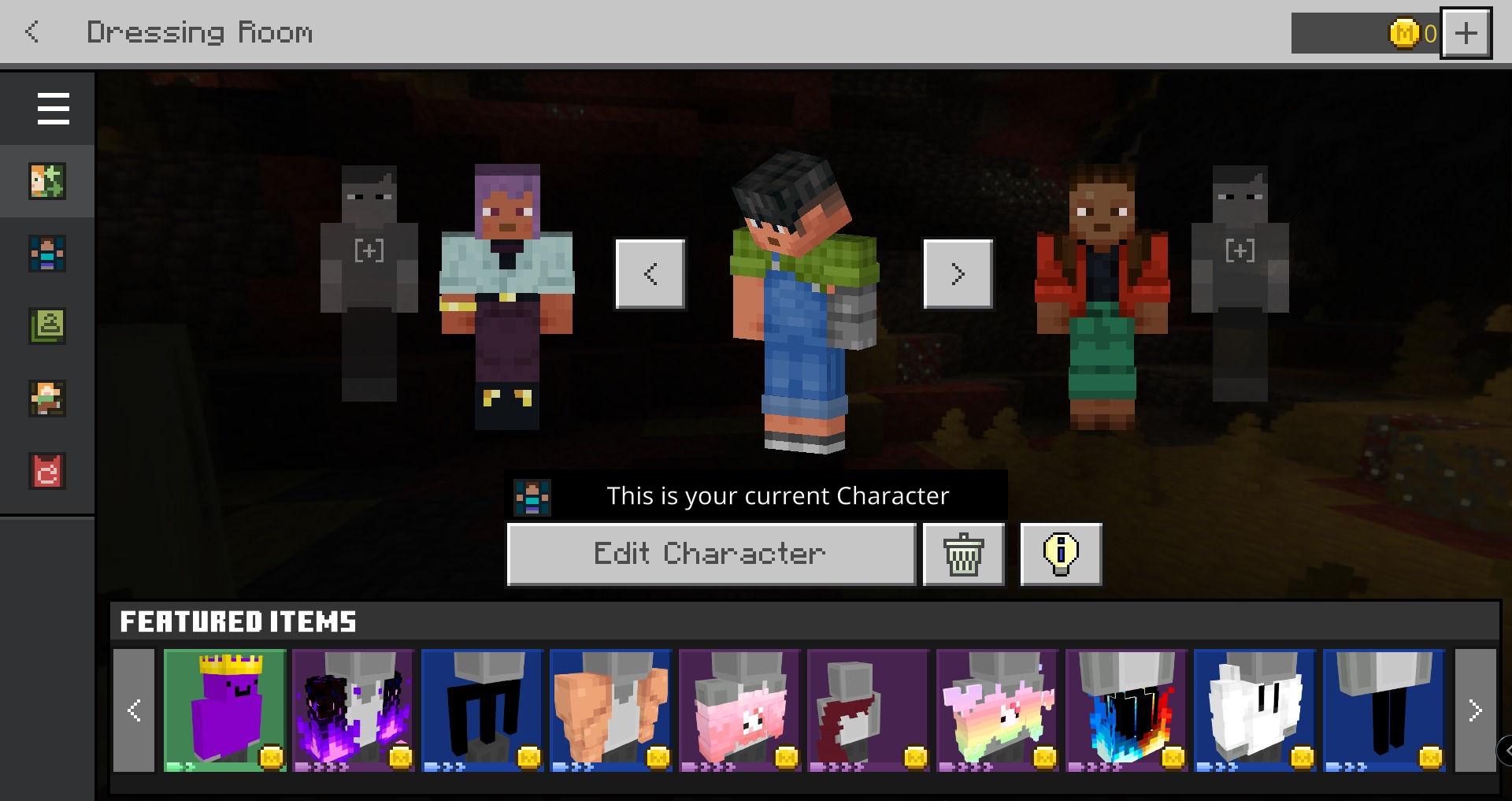 SRG Voxel Skin Pack menu showing a custom character with a robotic arm