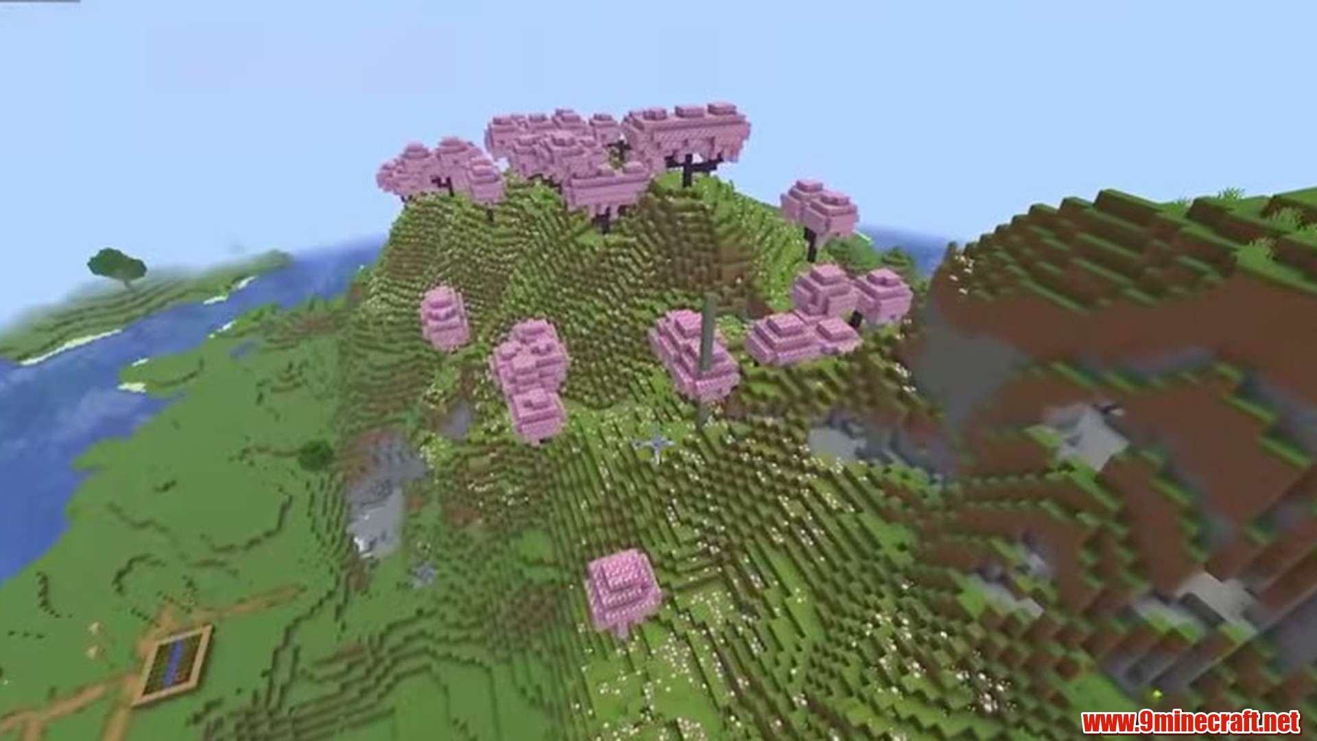Second landscape view from Minecraft seed 8144797146140305493