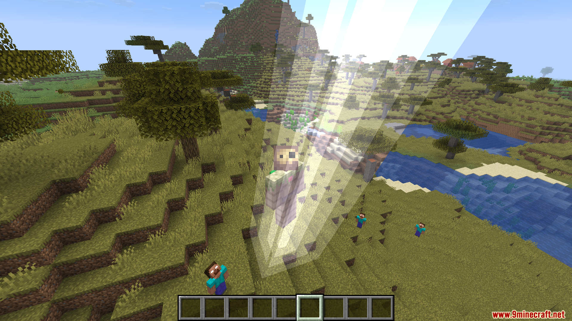 Server Side Horror Mod Screenshot 6 Server Side Horror Mod features a player struck by a beam of light
