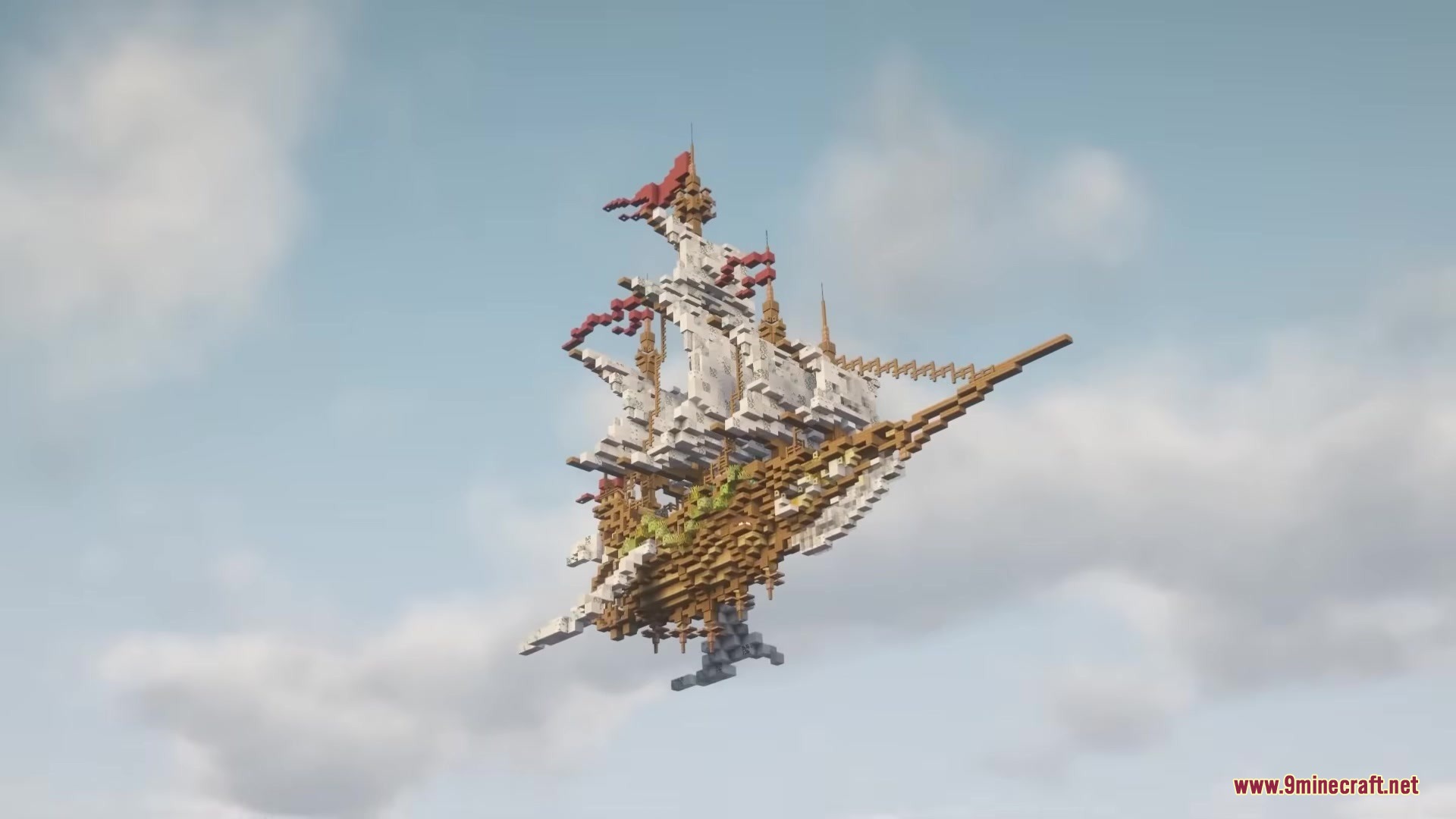 ShellBound for Airship Mod Screenshot 7 ShellBound for Airship Mod adds massive wooden vessels floating in the sky