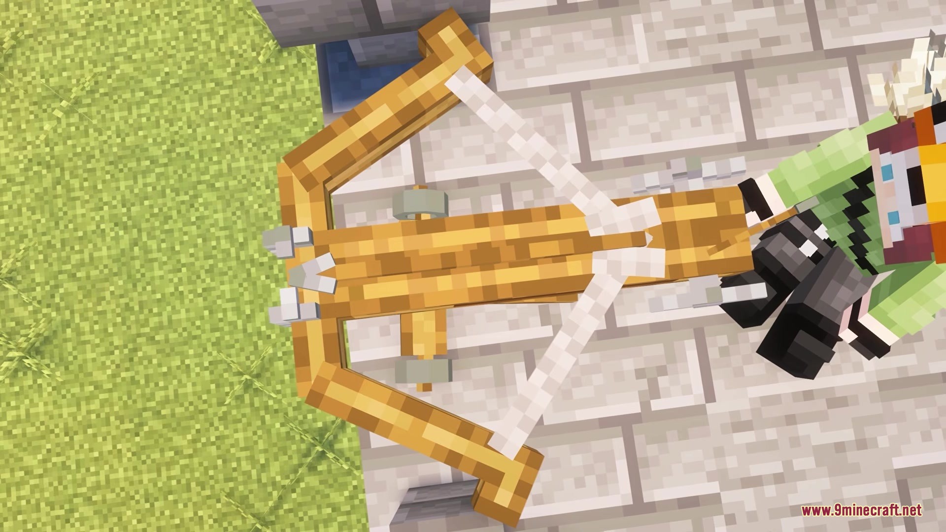 Siegeweapons Mod Screenshot 6 Overhead view of a wooden ballista being aimed by a player
