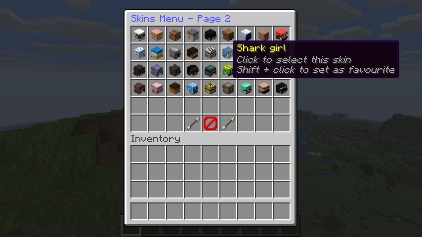 A visual menu showing various player skins available for selection