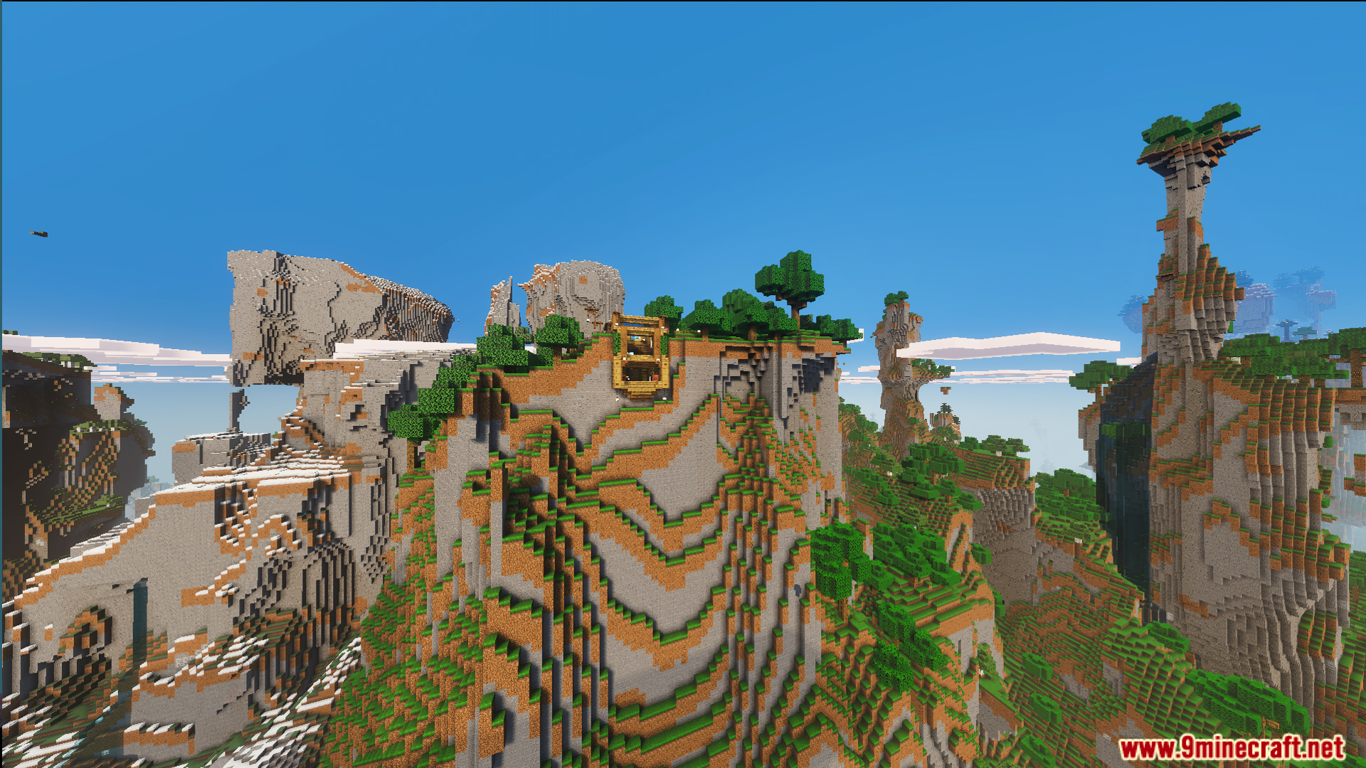 Small Cliff House Map Screenshot 8 Scenic mountain landscape showing the cliff house and high peaks under blue sky