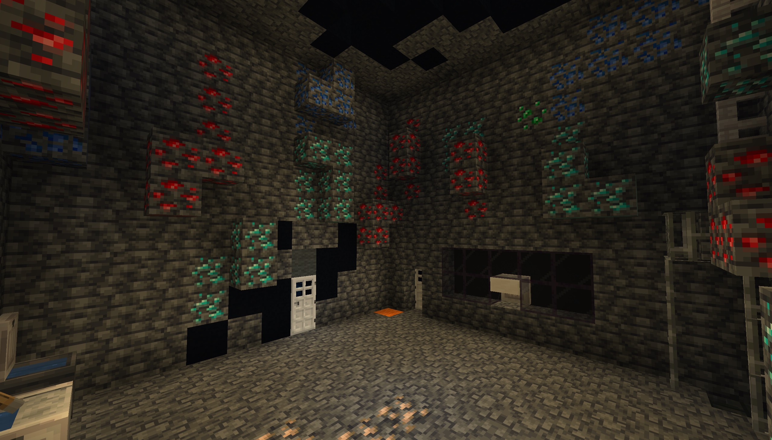 Solitary Map Screenshot 9 A dark deepslate room with various ores in the Solitary Map