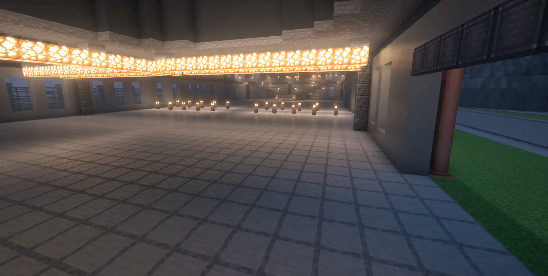 StarFox Industrie Central Nuclear Empty Schematic Screenshots 5 Spacious empty hall inside a nuclear power plant with bright ceiling lights