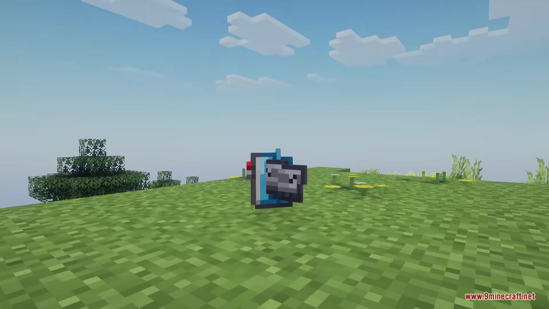 Street Art Mod Screenshot 3 A blue spray can from the Street Art Mod floating on grass