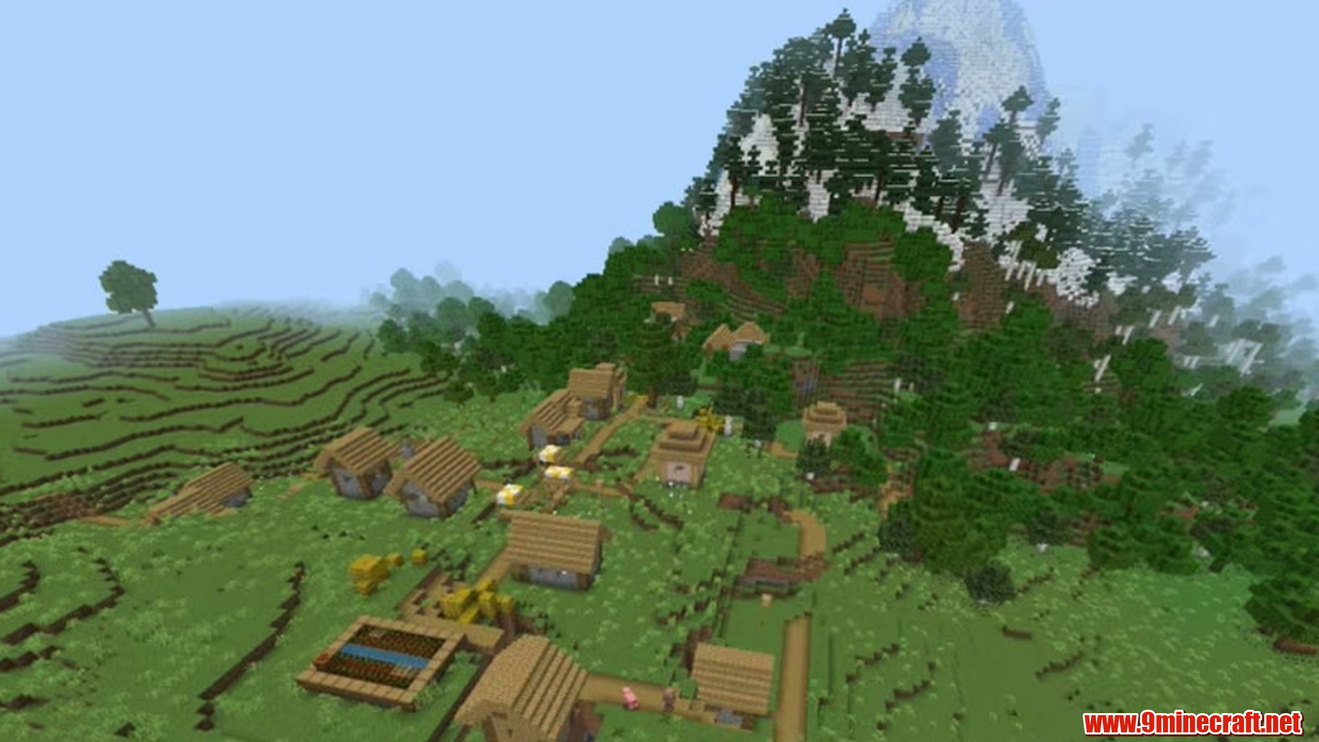 Second landscape view from Minecraft seed 8398432506464959201