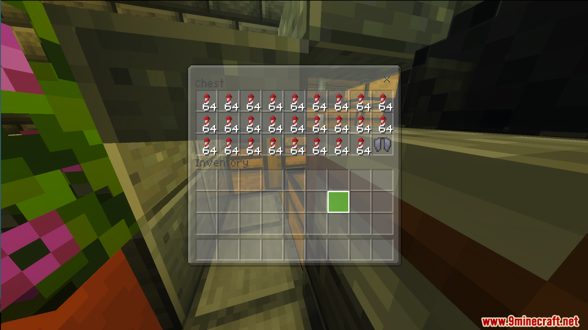 Survival Filo House 2 Map Screenshot 1 Chest interface showing many stacks of useful items for survival mode gameplay