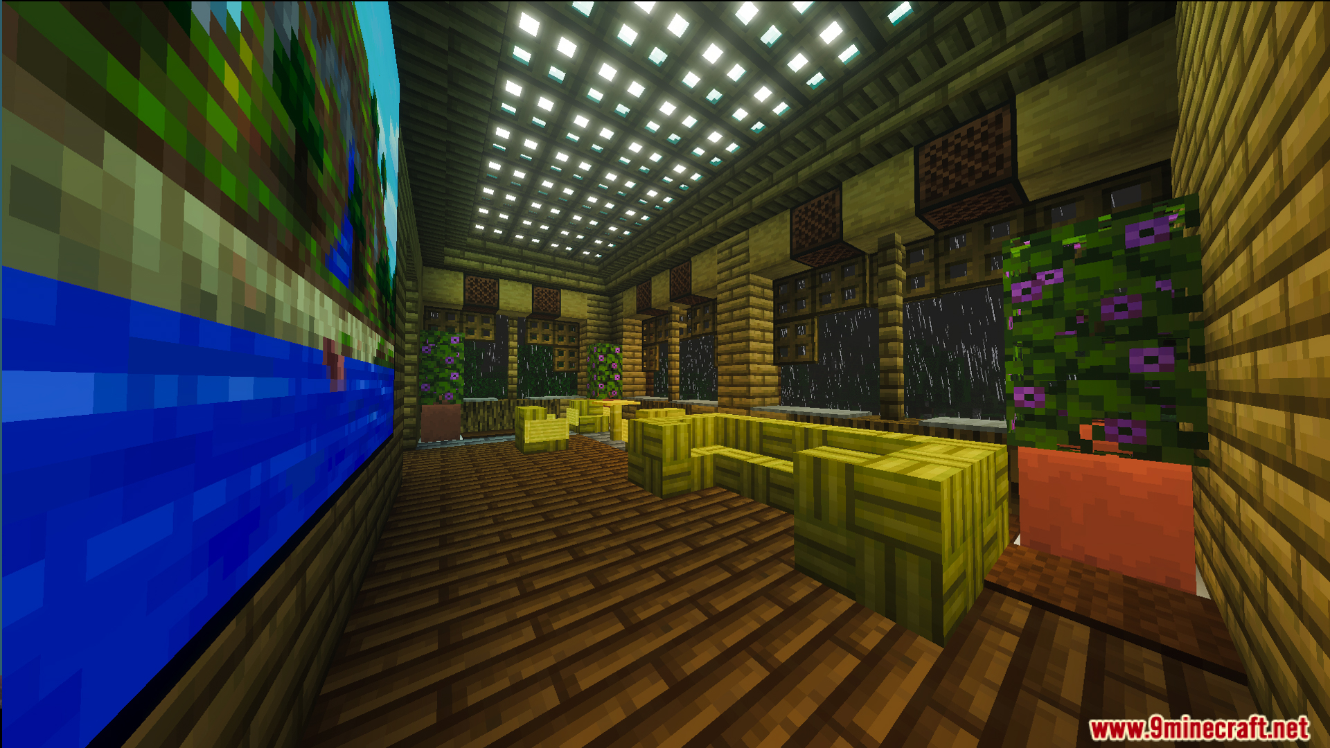 Survival Filo House 2 Map Screenshot 9 Interior of Survival Filo House with yellow furniture and a large wall painting