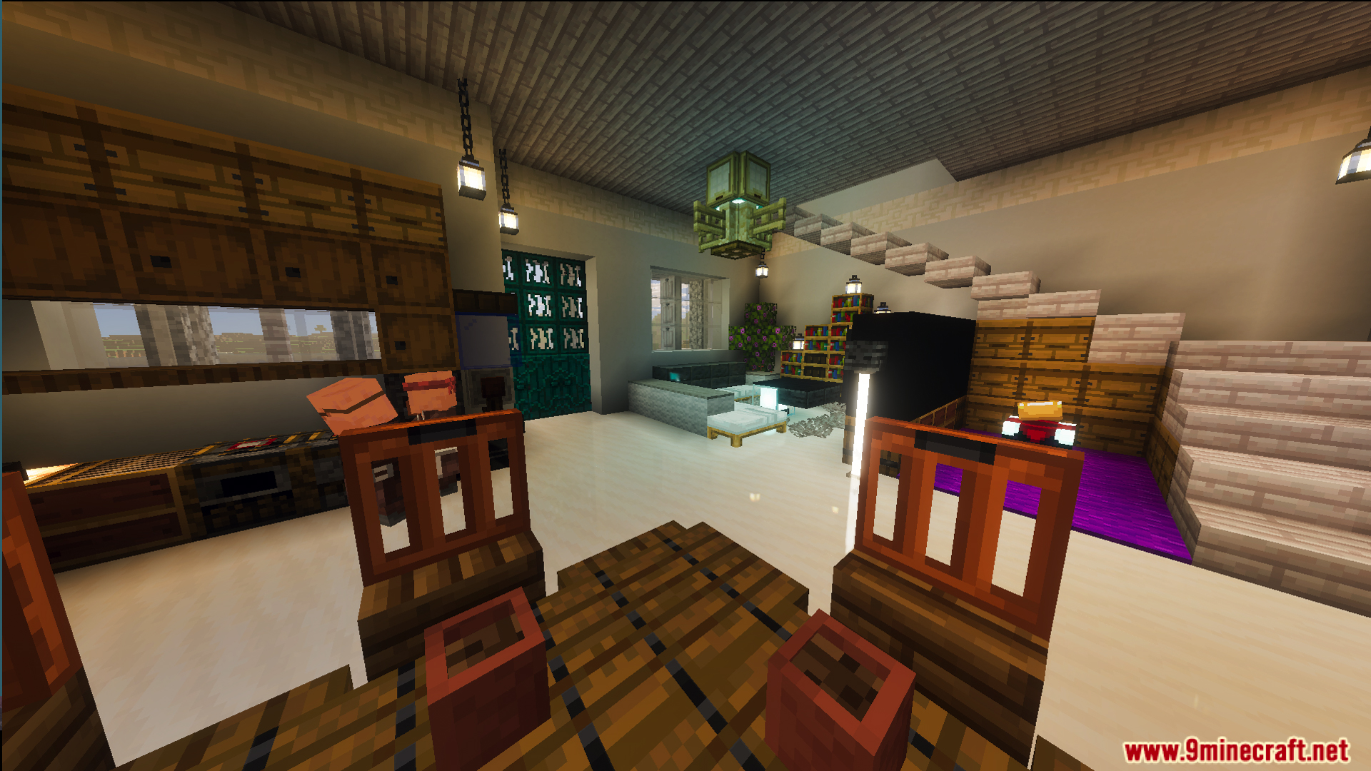 Survival Suburban House 48 Map Screenshot 7 Interior of the Survival Suburban House showing the living room and furniture
