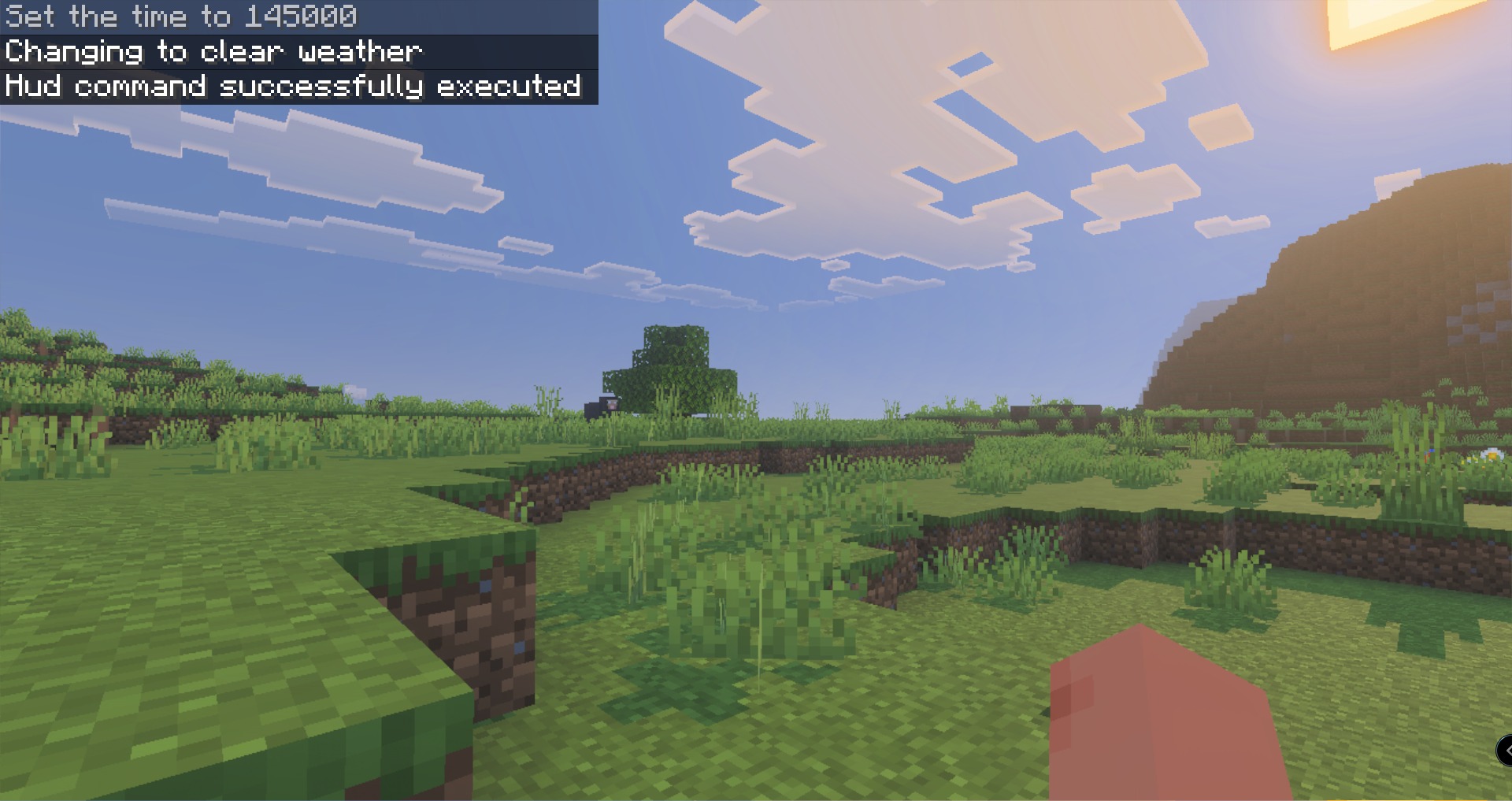 System Dynamic Light Addon Screenshot 3 System Dynamic Light Addon showing a grassy landscape under a clear sunny sky