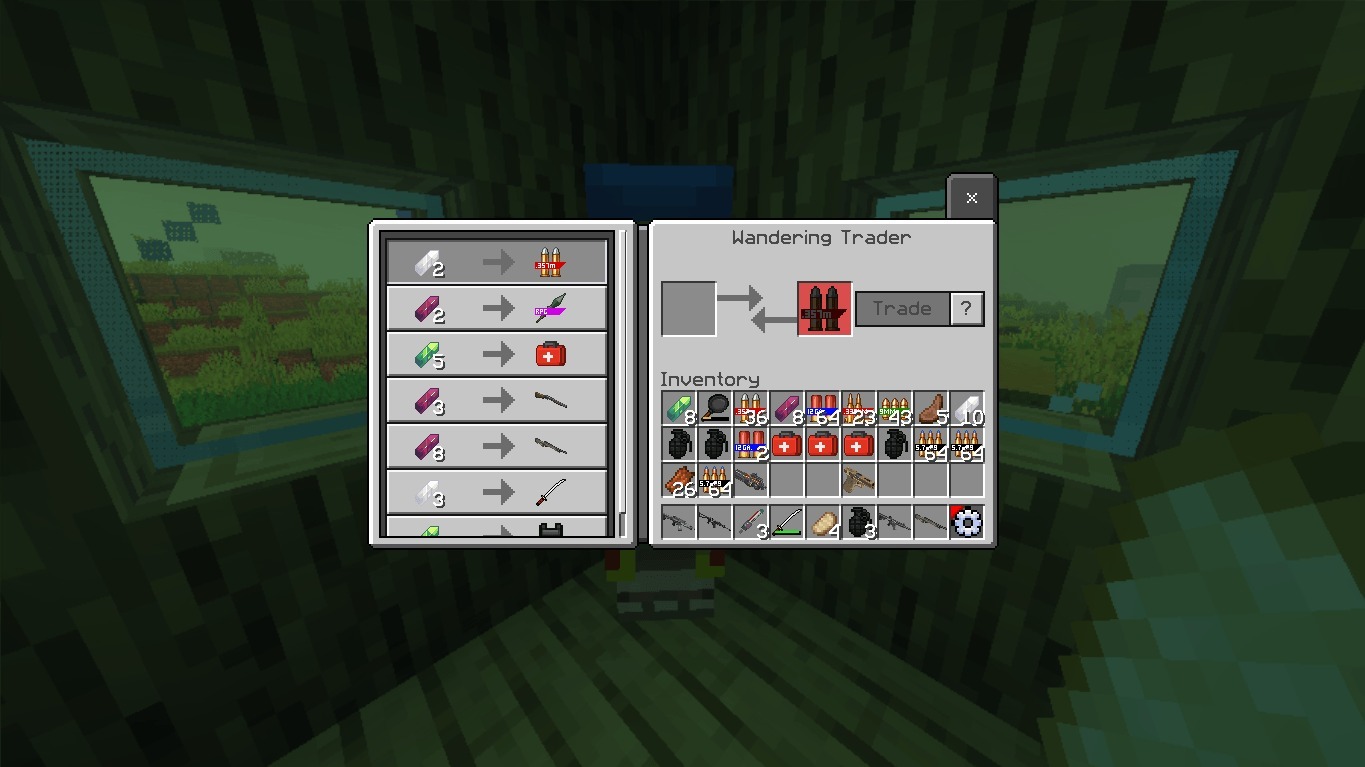 TC Zombie Apocalypse Map Screenshot 1 Trading fragments for weapons and medic kits with a merchant in green fog