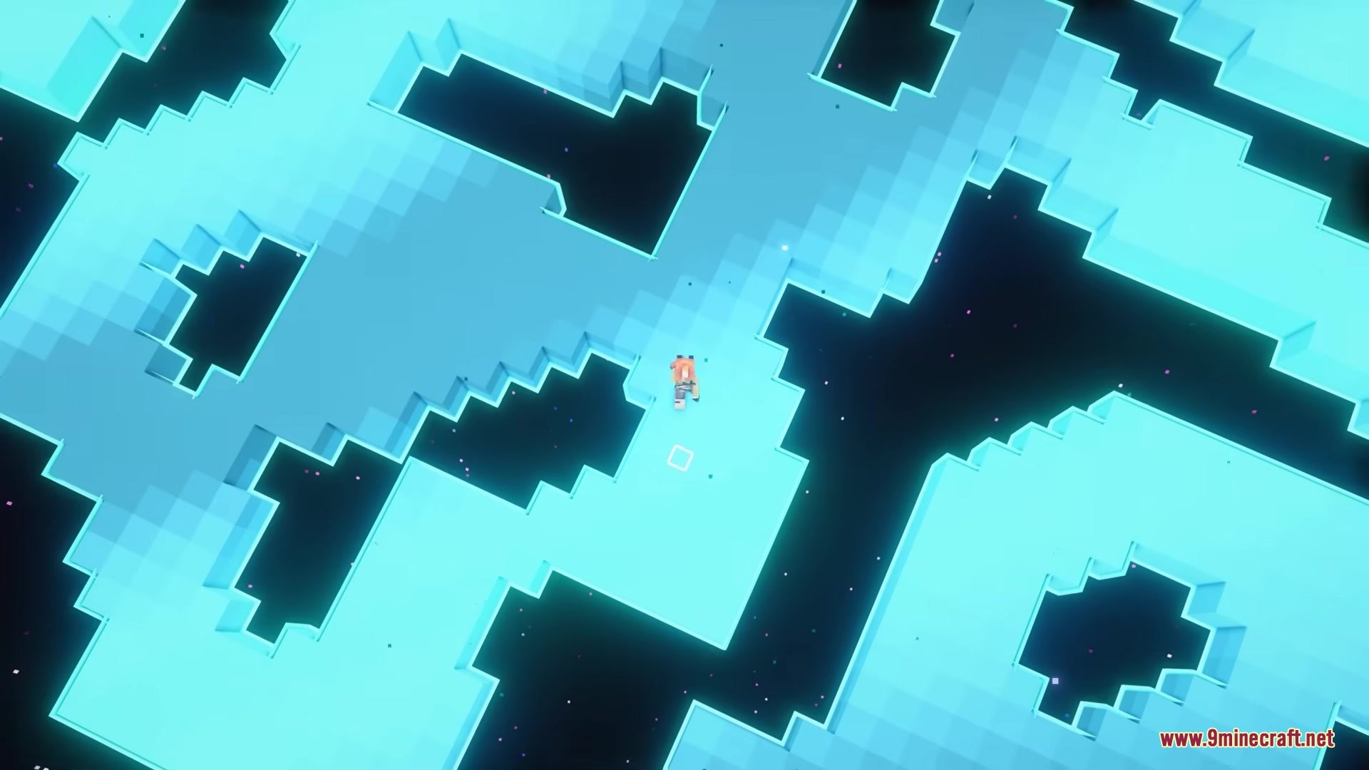 The Beyond Mod Screenshot 15 The Beyond Mod adds glowing blue paths to the dark End void