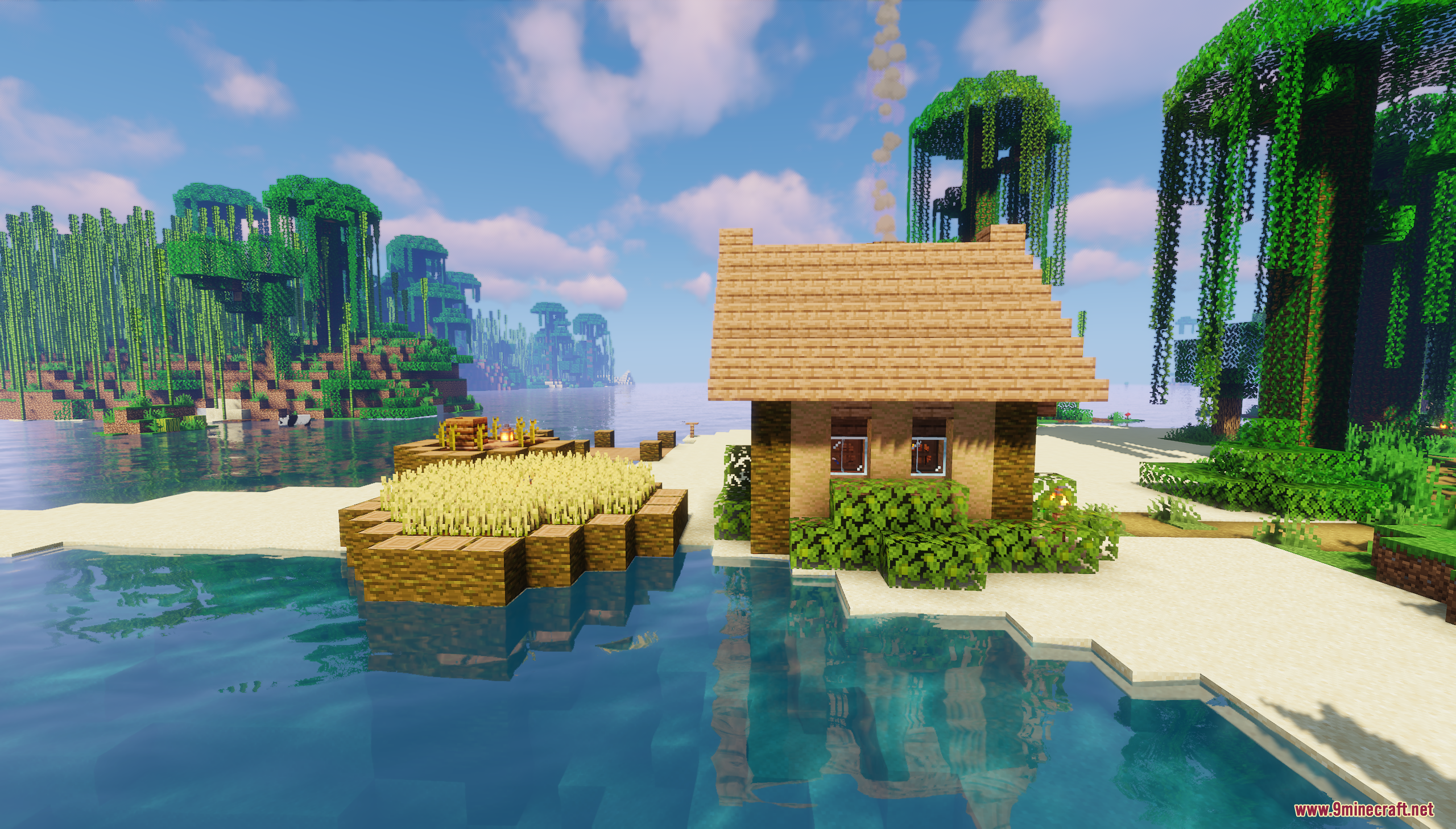 The Island Castle Map Screenshot 10 Small wooden house on a beach next to a tropical bamboo forest