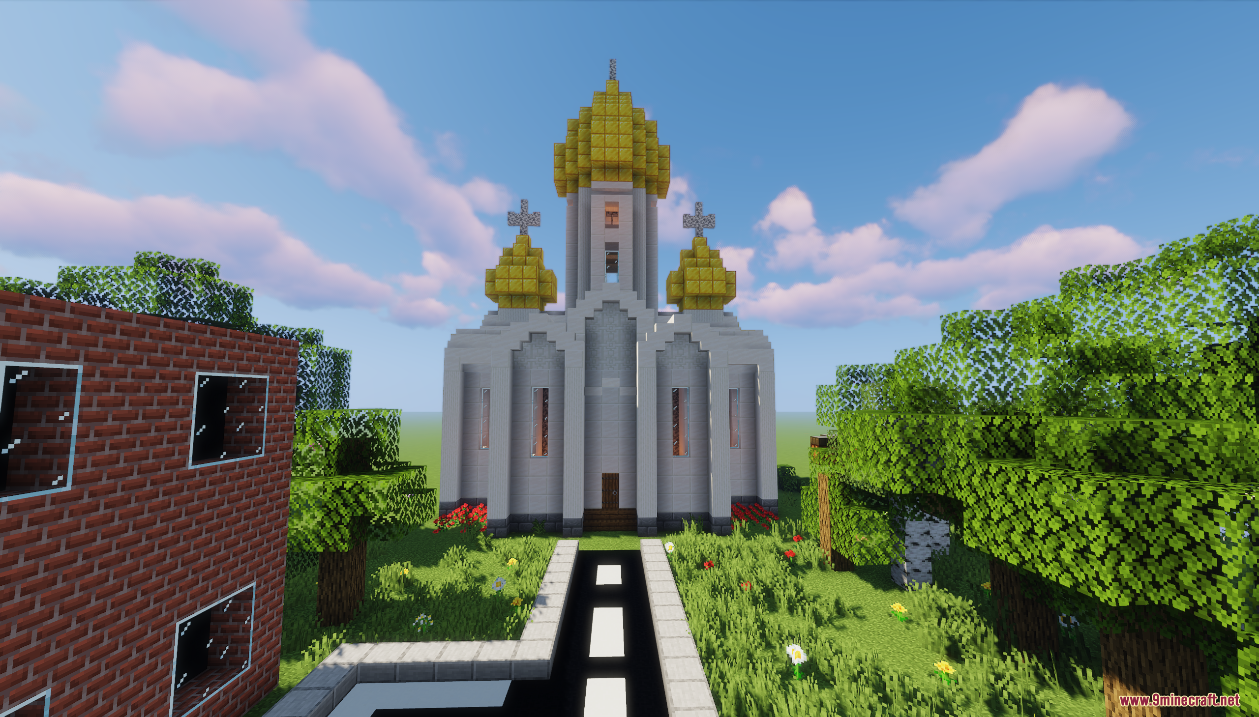 The Town of Mordovia Map Screenshot 5 A white church with golden domes in the Town of Mordovia