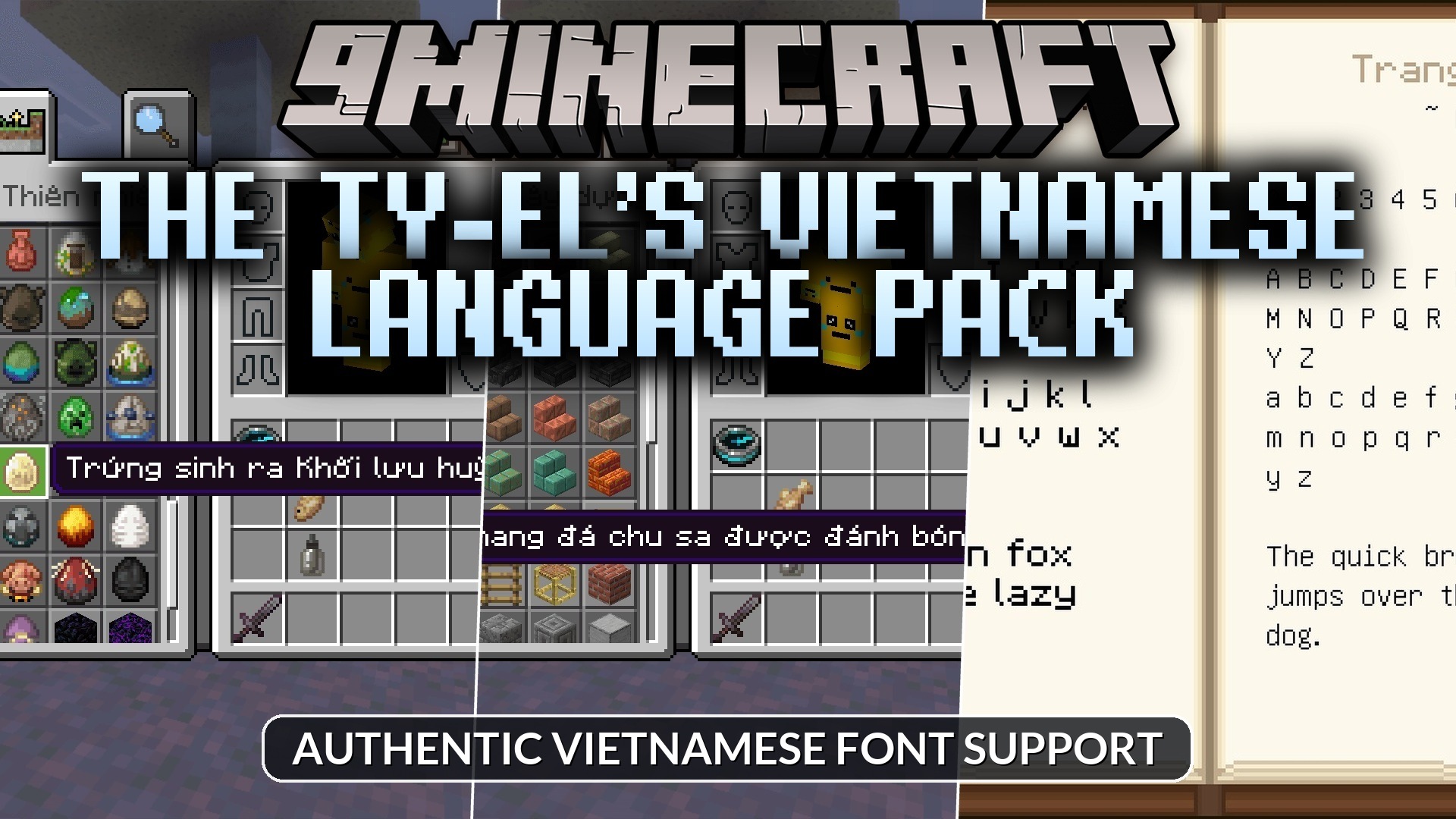 The Ty-el's Vietnamese Language Pack Texture MCPE/Bedrock Texture Pack